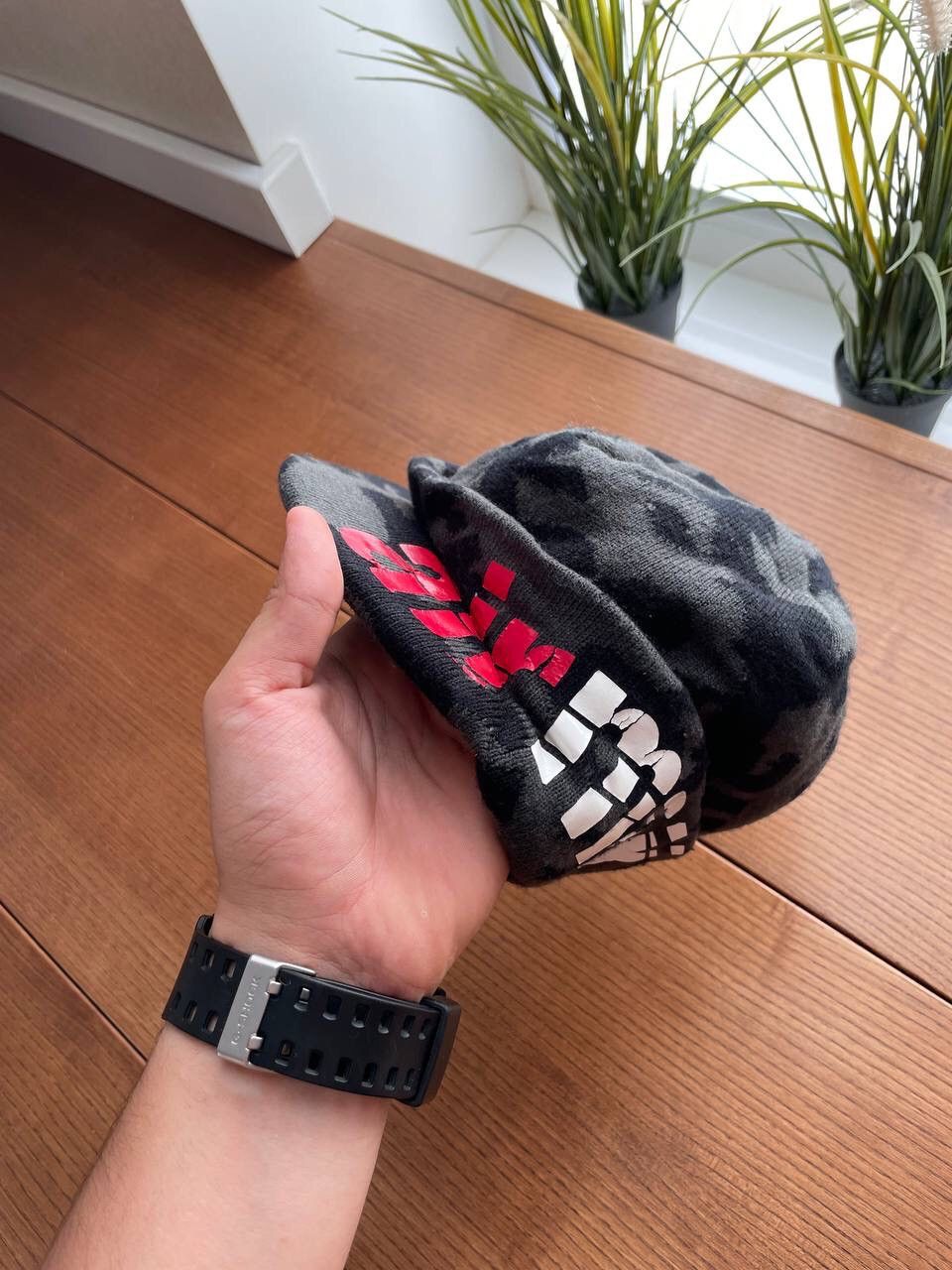 Nike × Vintage Vintage Nike Air Max Y2K Swoosh Drill Big Logo Hat Beanie Size ONE SIZE - 6 Thumbnail
