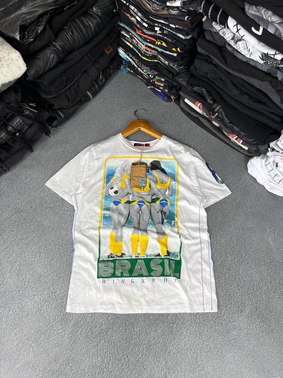 Y2K Hysteric Glamour Style Ringspun Brasil T-Shirt