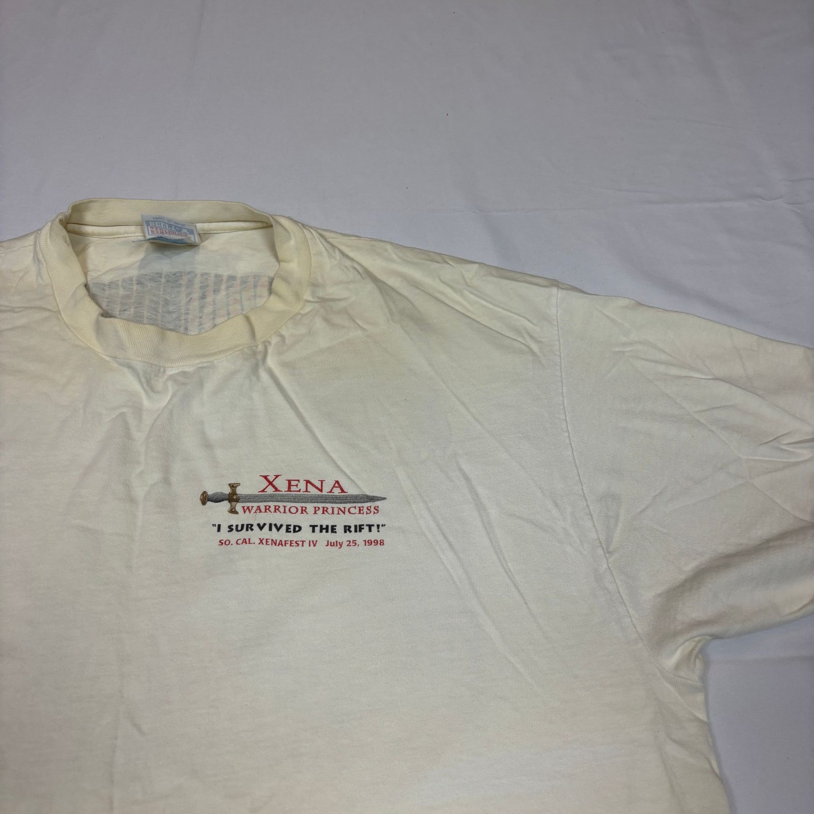 Hanes Vintage 1998 Xena T Shirt Men's XL Rare Xenafest Promo Size US XL / EU 56 / 4 - 3 Thumbnail