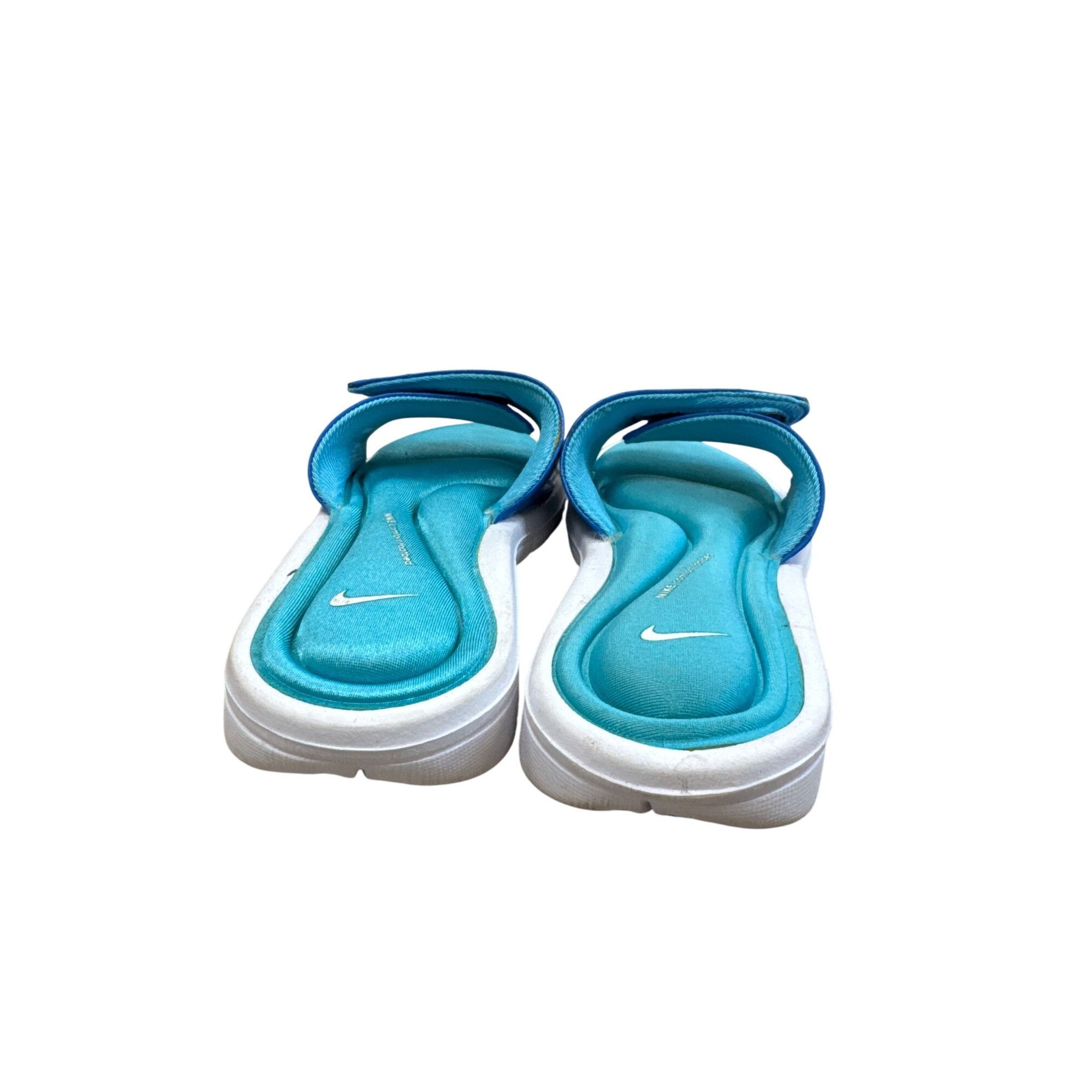Nike Nike Womens Blue/Green Slide-On Sandals Shoes Size 6 SKU 828 Size US 6 / IT 36 - 6 Thumbnail