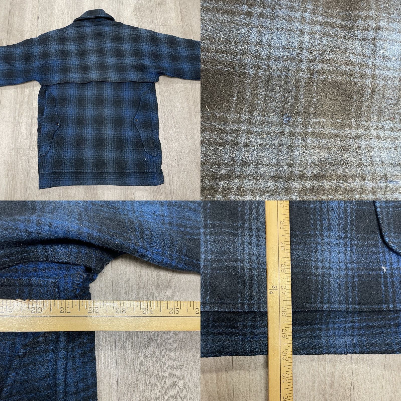 Vintage VINTAGE Hettnick Manufacturing Co. Wool Mackinaw Jacket Mens M Blue Shadow Plaid Cruiser Wool Seattle 30s Size US M / EU 48-50 / 2 - 10 Thumbnail