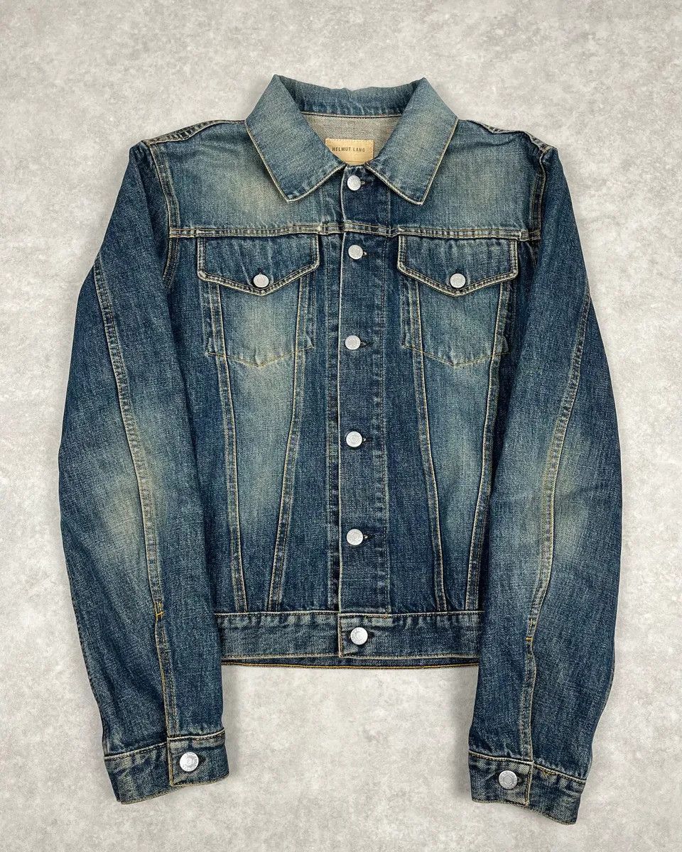 Helmut Lang AW1999 Helmut Lang Blue Eroded Denim Jacket Size US M / EU 48-50 / 2 - 1 Thumbnail