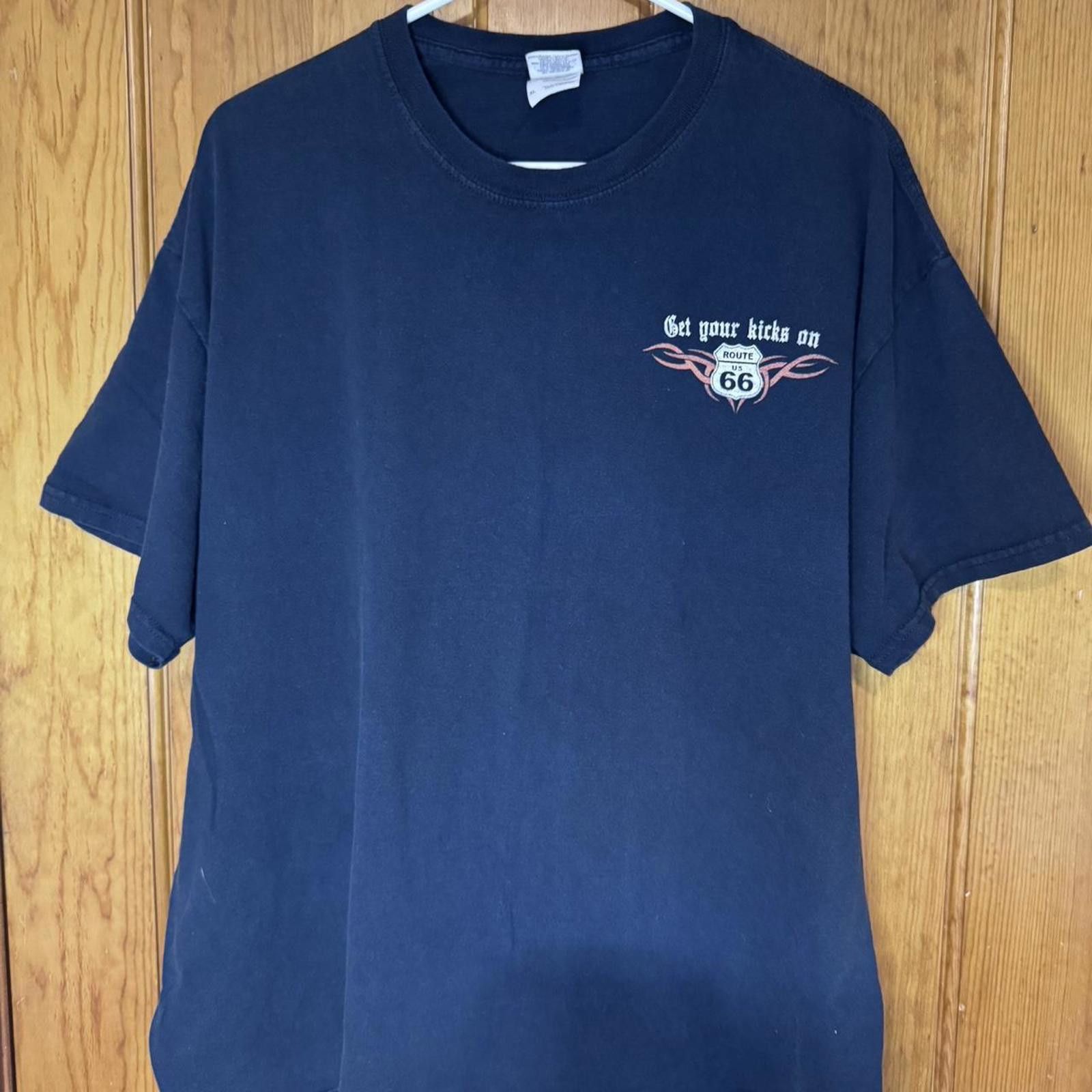 Route 66 Route 66 Men's Navy and Blue Tshirt Size US XL / EU 56 / 4 - 1 Thumbnail