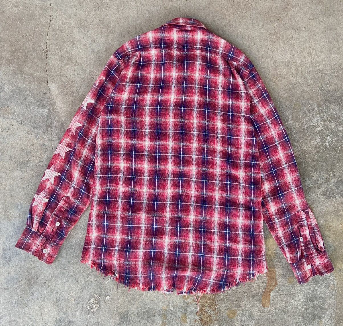 Japanese Brand Japanese distressed flannel shirt punk inspired Size US S / EU 44-46 / 1 - 5 Thumbnail