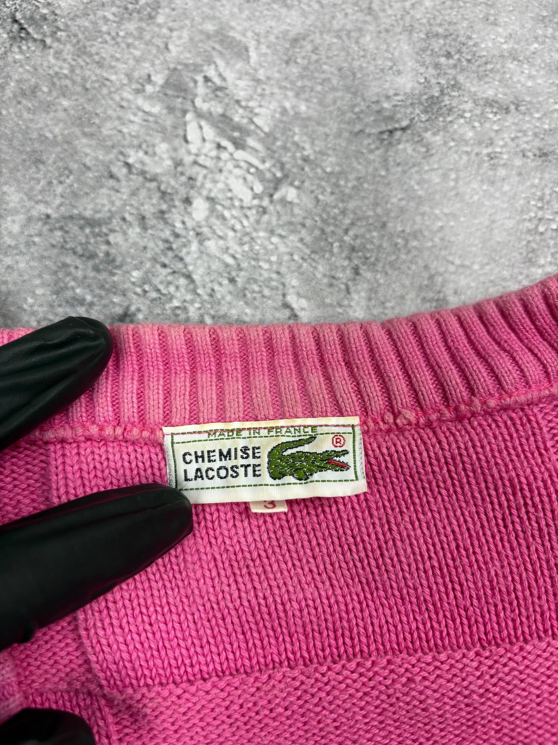 Lacoste VINTAGE Lacoste Unisex Jumper Cable Knit 90s France y2k Size US M / EU 48-50 / 2 - 8 Thumbnail