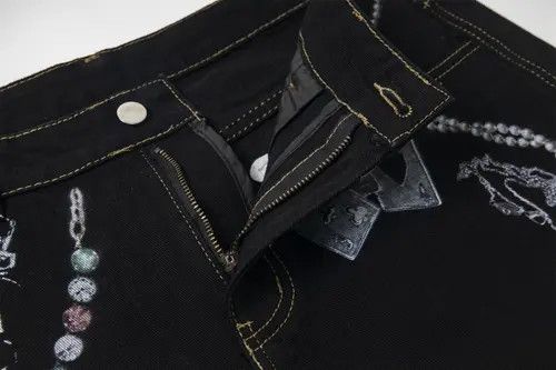 Japanese Brand × Jean Poker print stitched straight cargo denim shorts y2k Size US 32 / EU 48 - 4 Thumbnail