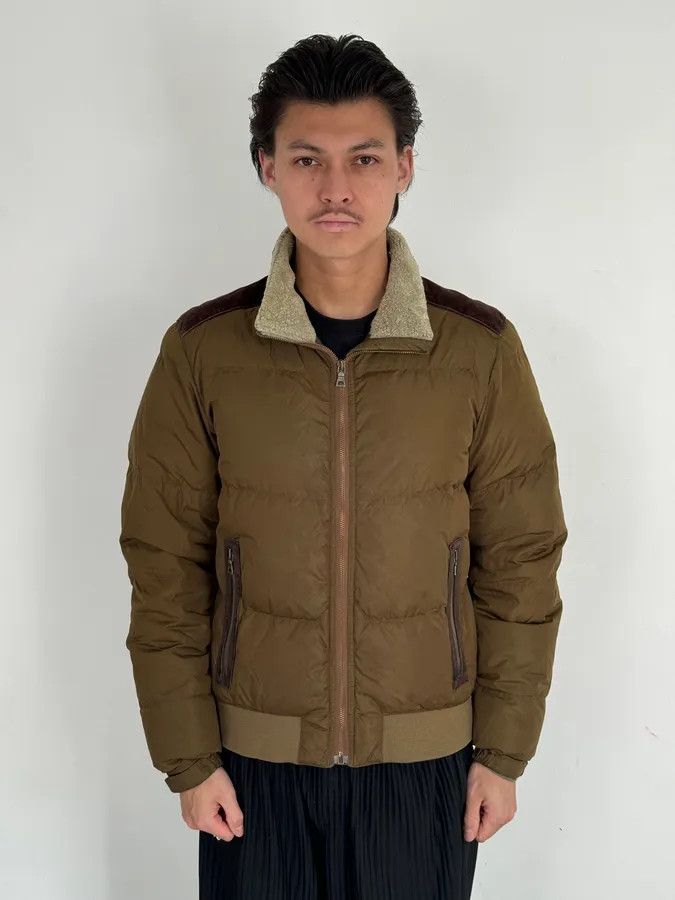 Prada 2000s Prada Khaki Nylon Puffer Bomber Jacket Size US M / EU 48-50 / 2 - 2 Thumbnail
