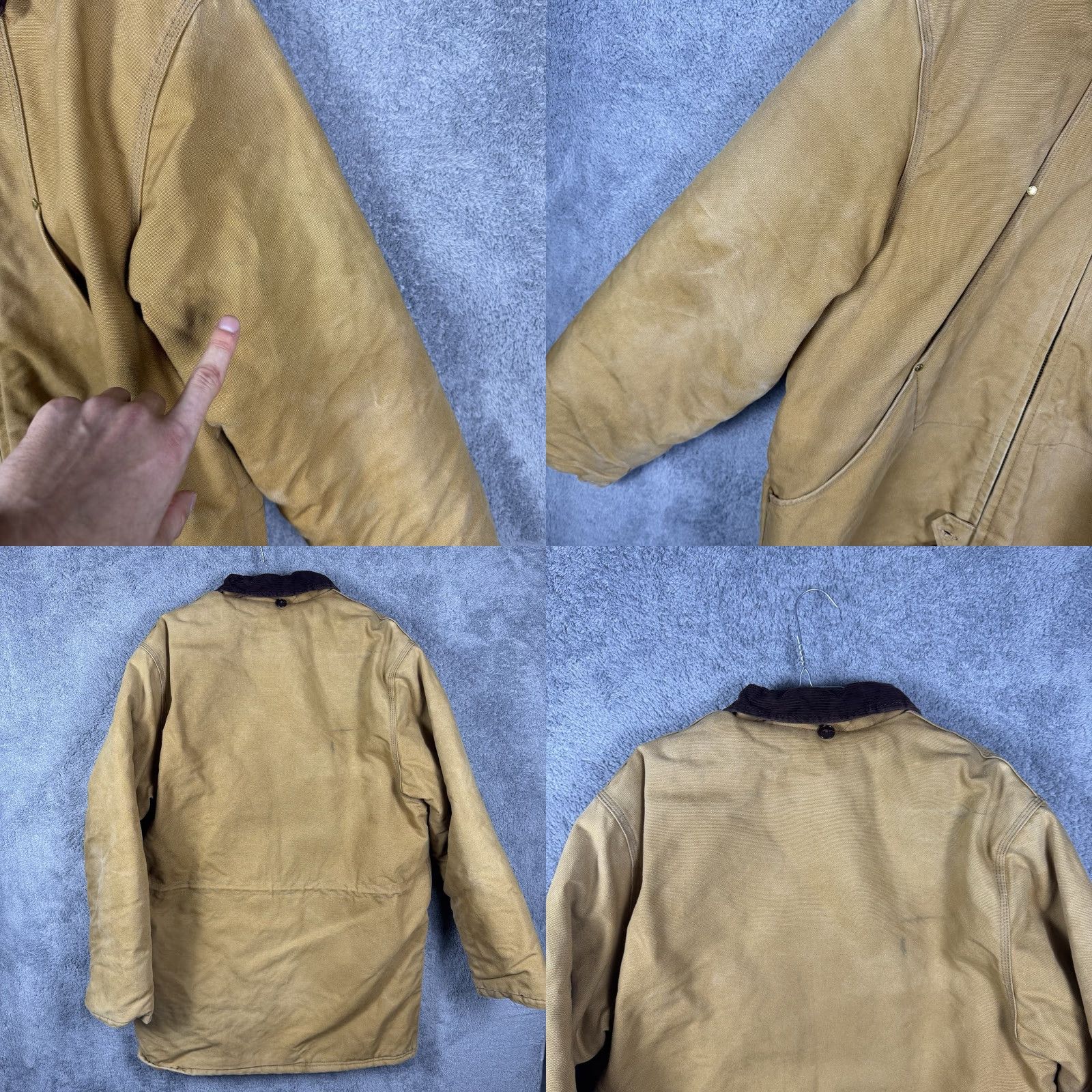 Vintage Tough Duck Jacket Mens Large Canvas Field Barn Workwear Chore Coat Quilted Size US L / EU 52-54 / 3 - 9 Thumbnail