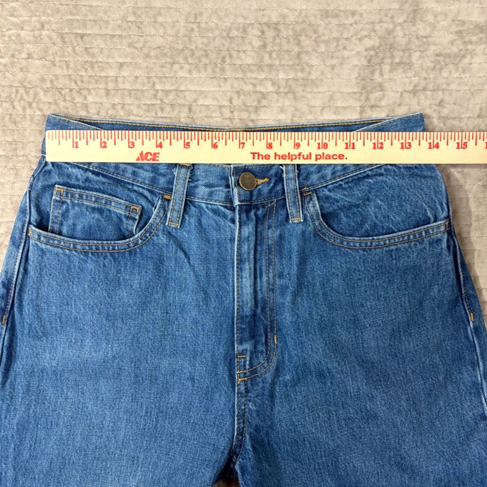 Oak + Fort Oak + Fort Jeans Wide-Leg High Waisted 27 Blue Slit 29in Inseam 100% Cotton Denim Women Size 27" / US 4 / IT 40 - 6 Thumbnail