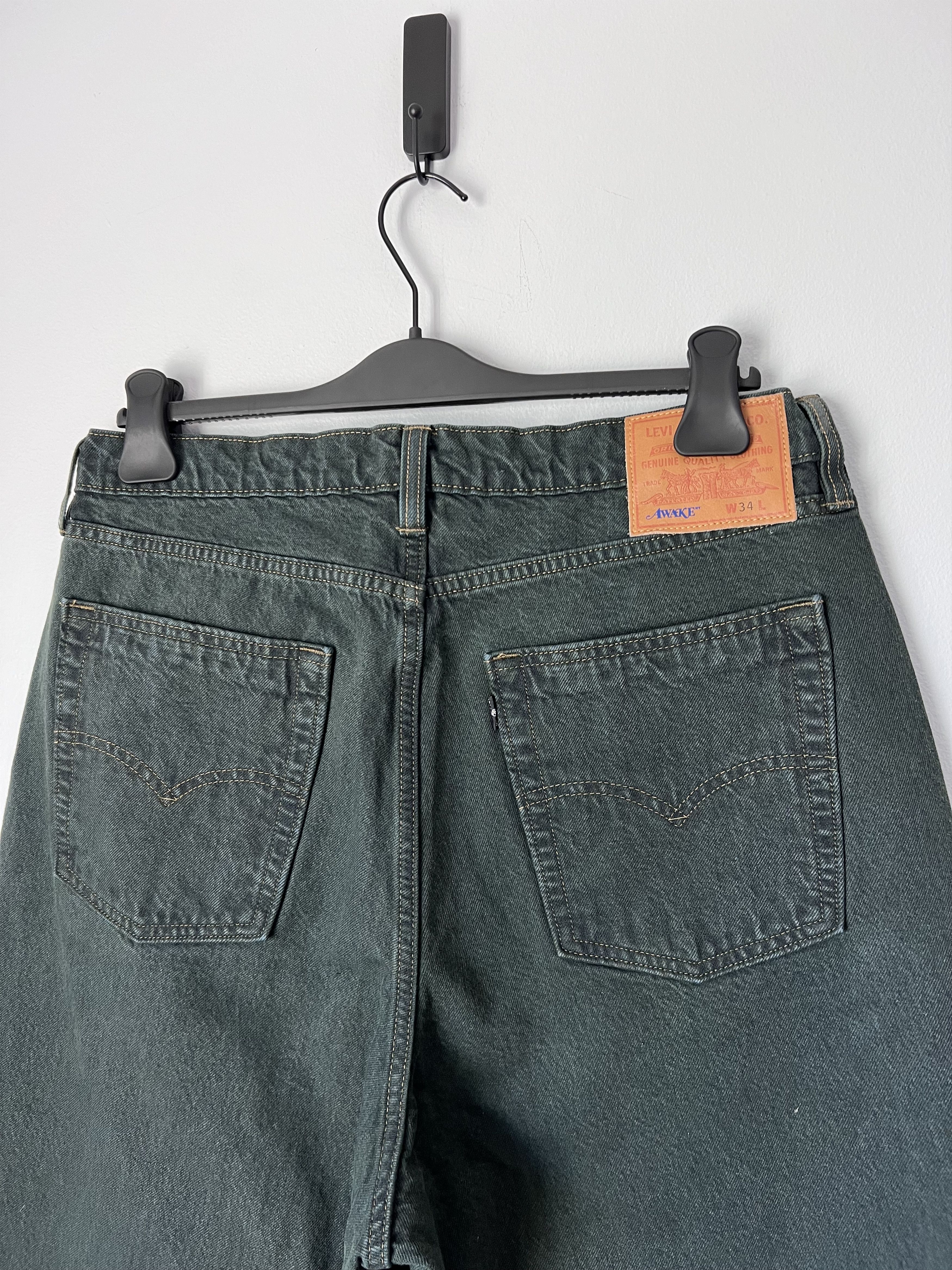 Awake NY × Levi's Awake NY Levi's Overdye Super Baggy Jeans in Green Size US 34 / EU 50 - 2 Thumbnail