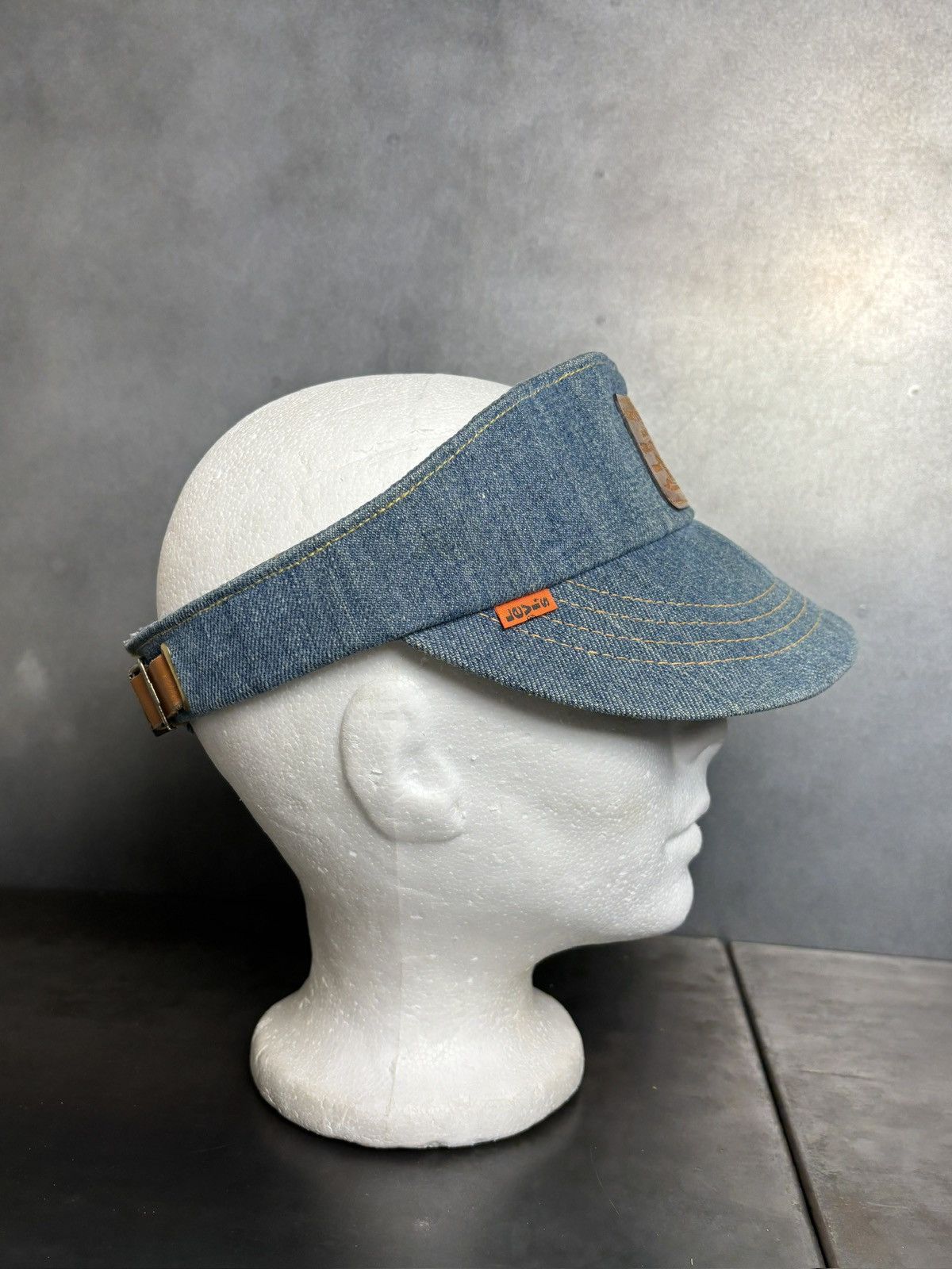 Levi's 1970s Levi's Orange Tab Hat 70s Vintage Levis Denim Visor US Size ONE SIZE - 2 Thumbnail