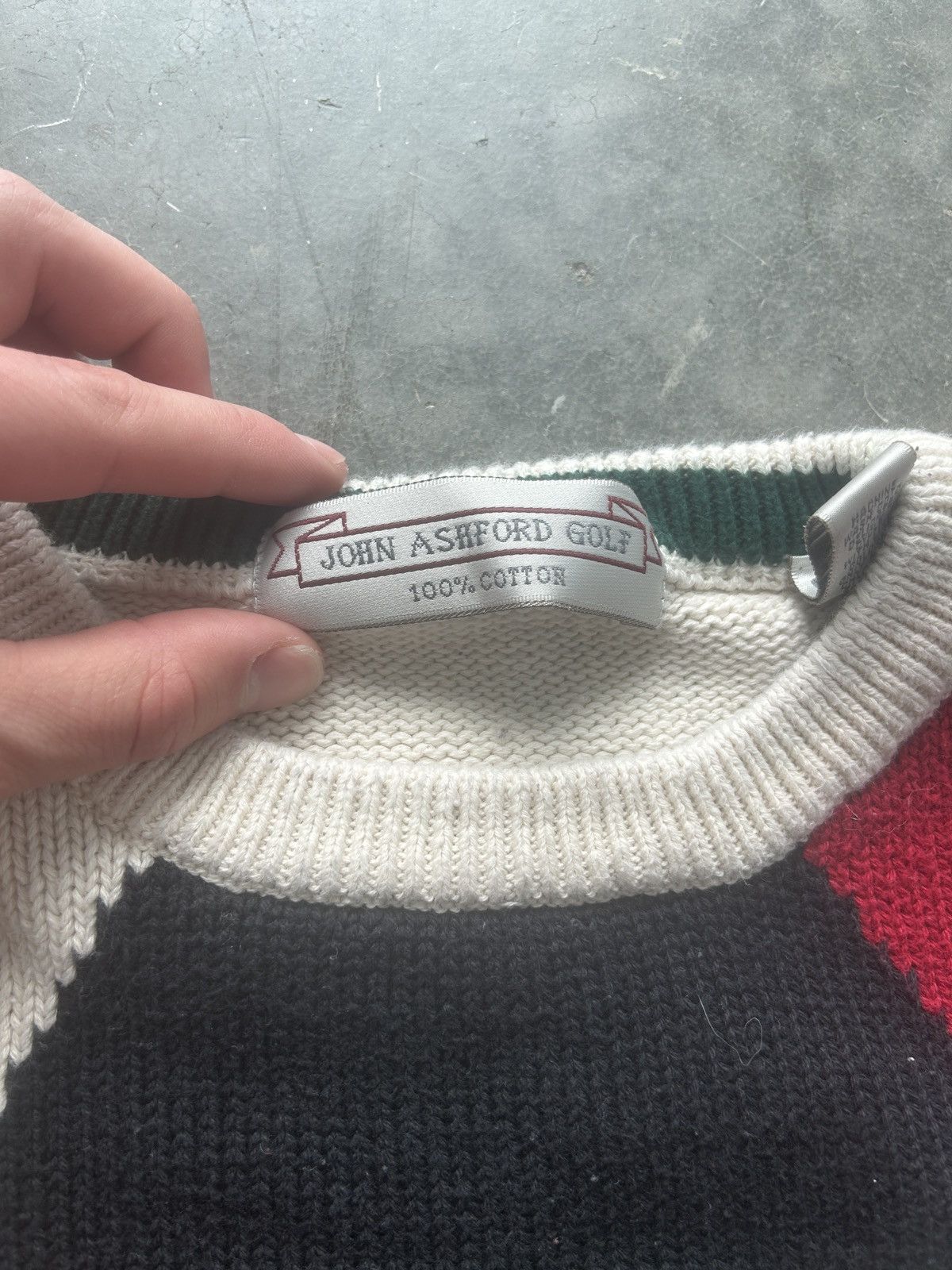 Vintage Vintage 90s John Ashford Golf Knit Sweater Boxy Fit Size US XL / EU 56 / 4 - 4 Thumbnail