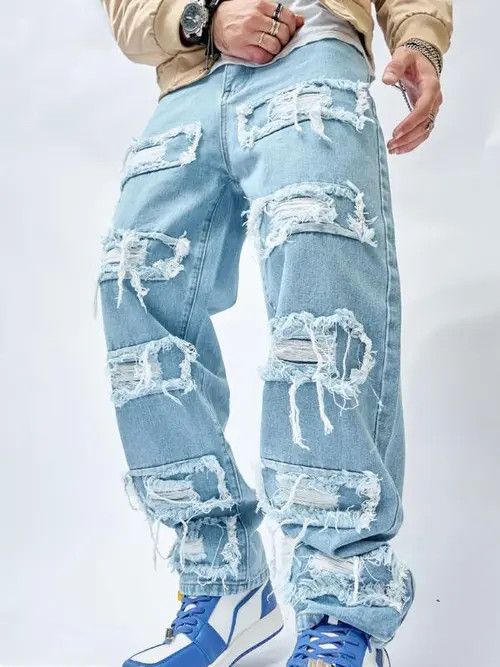 Other Distressed Ripped Y2k Denim Jeans Size US 32 / EU 48 - 1 Thumbnail