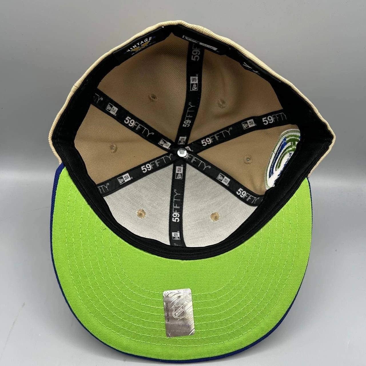 New Era Hartford Whalers Hat Men 7 1/8 Brown Blue NHL Fitted Cap New Size ONE SIZE - 8 Thumbnail