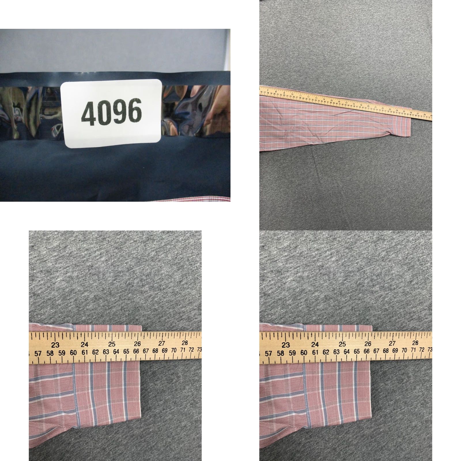 Z Zegna Z Zegna Dress Shirt Men Salmon Plaid Long Sleeve Stretch 41 / 16 Drop 8 Fit Size 42R - 9 Thumbnail