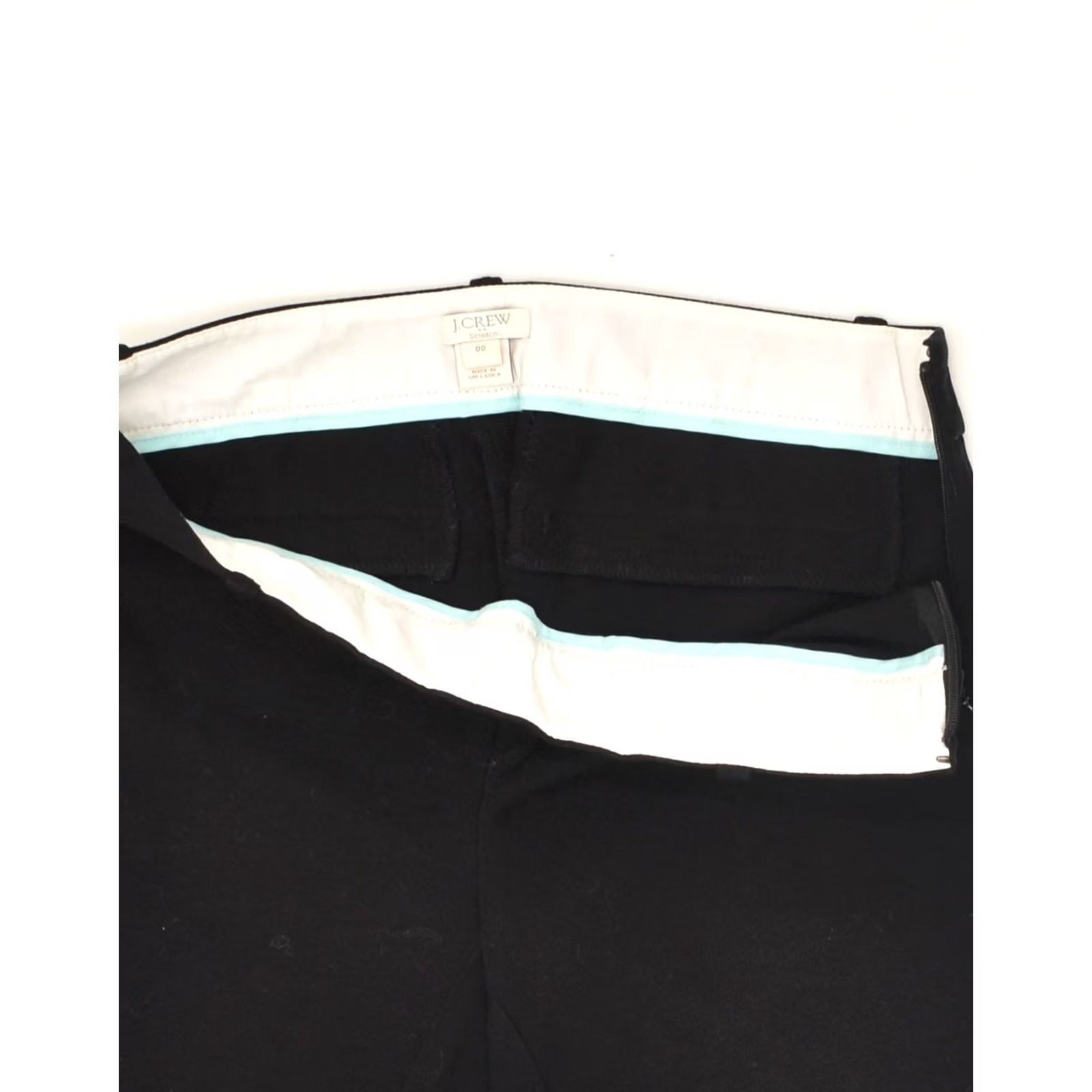 J.Crew J. CREW Womens Slim Chino Trousers Black Cotton 2XS US 00 W28 L25 Size 24" / US 00 / IT 34 - 3 Thumbnail