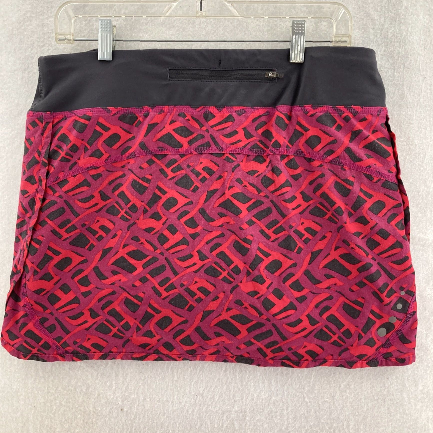 Vintage L.L. Bean Skirt Womens Medium Floral Red Cotton Linen Lightweight Pockets Mini Short Vintage: No Size 32" / US 10 / IT 46 - 2 Thumbnail