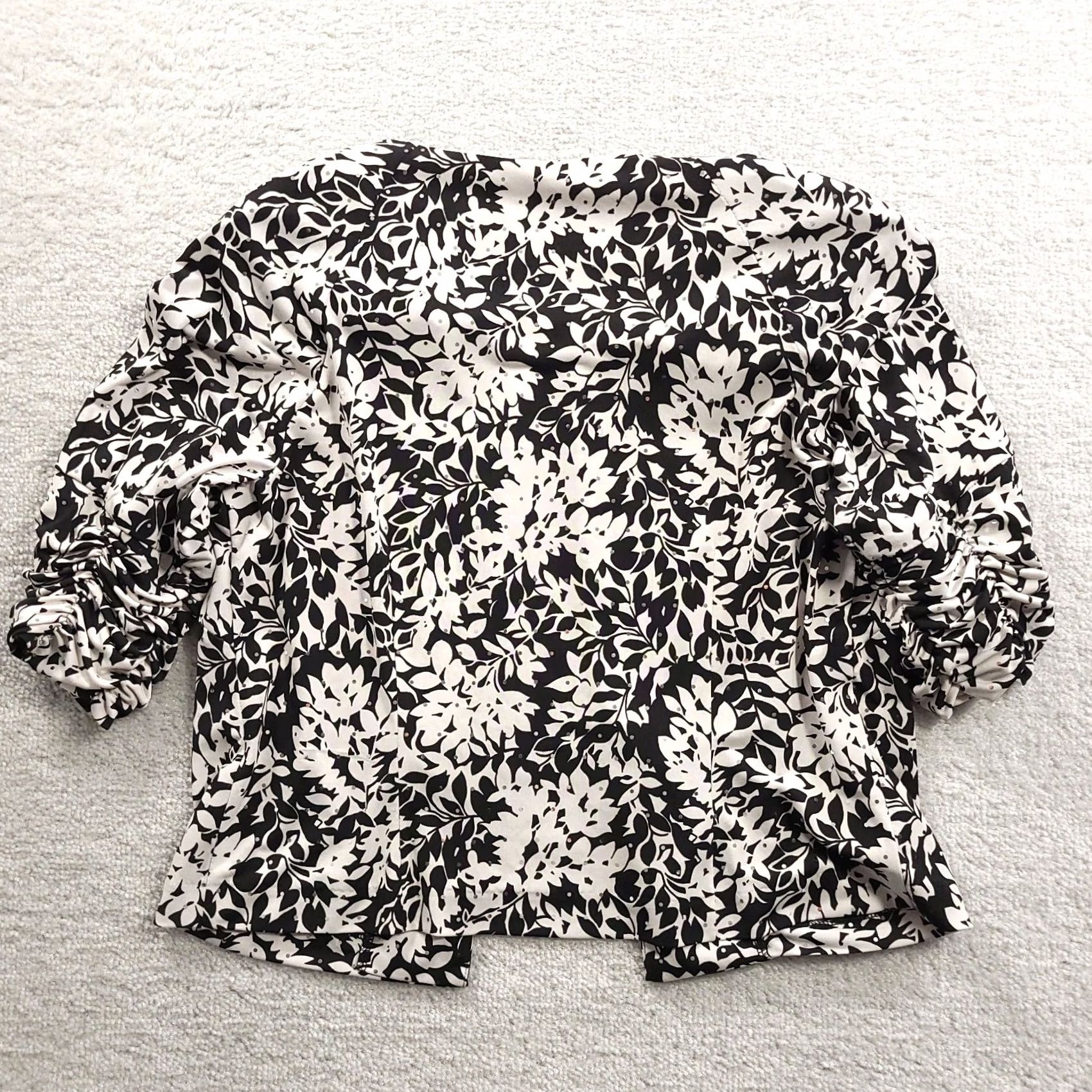 Vintage Christopher & Banks Top Womens 8 Lightweight Floral Open Front Cardigan Size Size M / US 6-8 / IT 42-44 - 6 Thumbnail