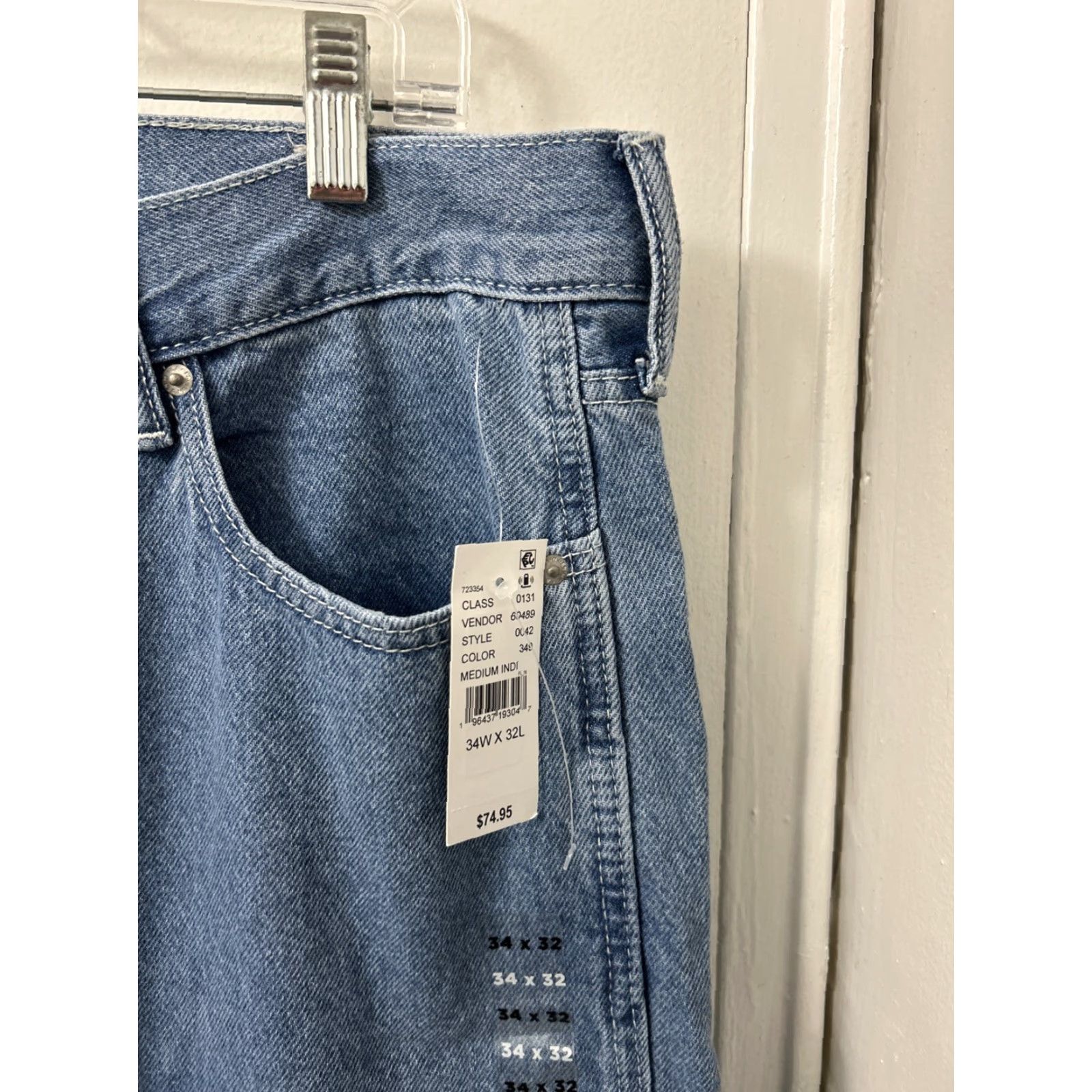 Pacsun VINTAGE PacSun Baggy Jeans Mens 34x32 Blue Cargo Pocket Double Knee NWT 5 MSRP Size US 34 / EU 50 - 5 Thumbnail