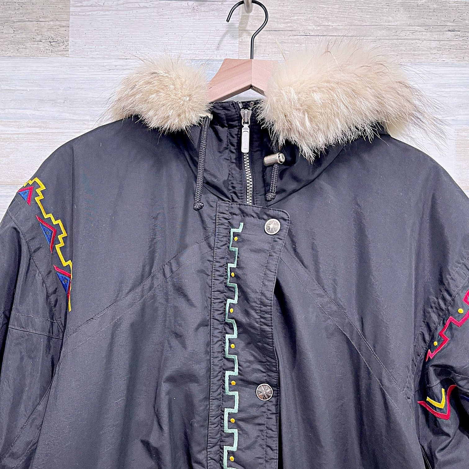Vintage Kaelin Vintage 90s Long Ski Jacket Black Womens 12 Size XL / US 12-14 / IT 48-50 - 2 Thumbnail