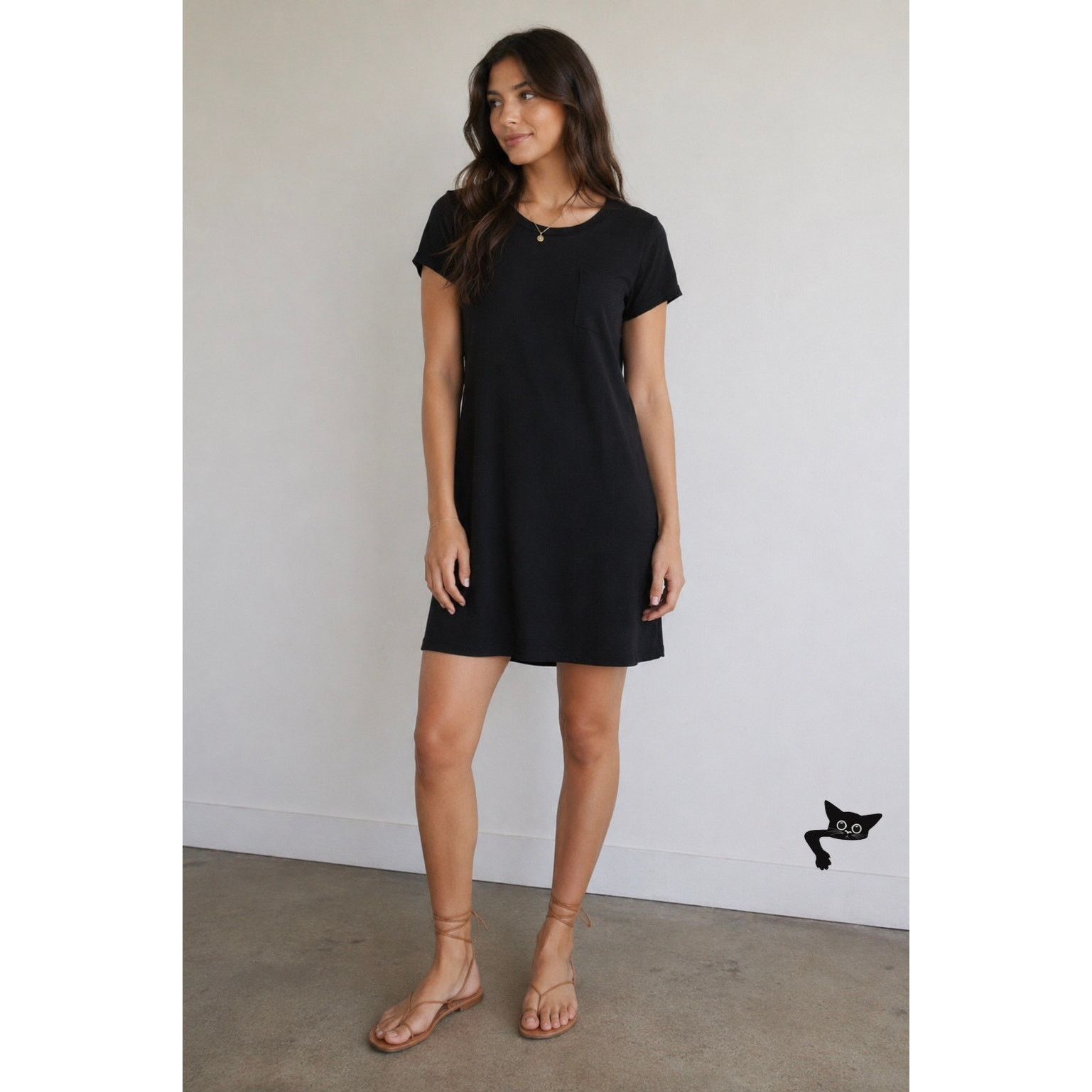 Other Heart & Hips Black Front Pocket T-Shirt Shift Dress SM Size S / US 4 / IT 40 - 3 Thumbnail