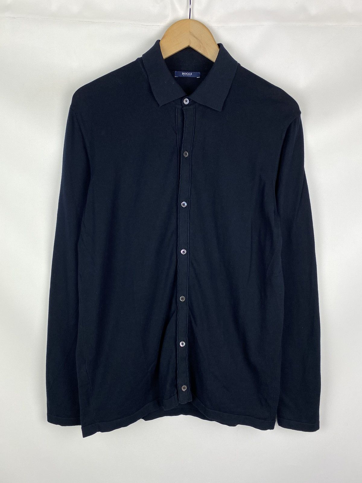 Boggi Boggi Milano men’s long sleeve button up shirt knitwear Size US L / EU 52-54 / 3 - 1 Thumbnail
