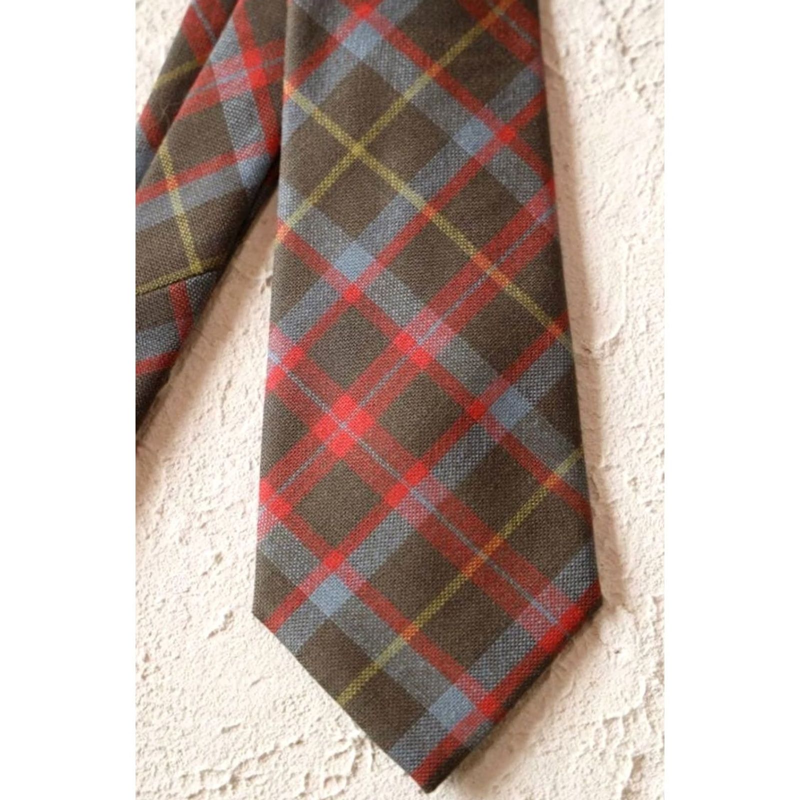 Ralph Lauren VINTAGE RRL Ralph Lauren Tie Mens One Size Khaki HANDMADE PLAID NECKTIE STYLE MEN USED Size ONE SIZE - 5 Thumbnail