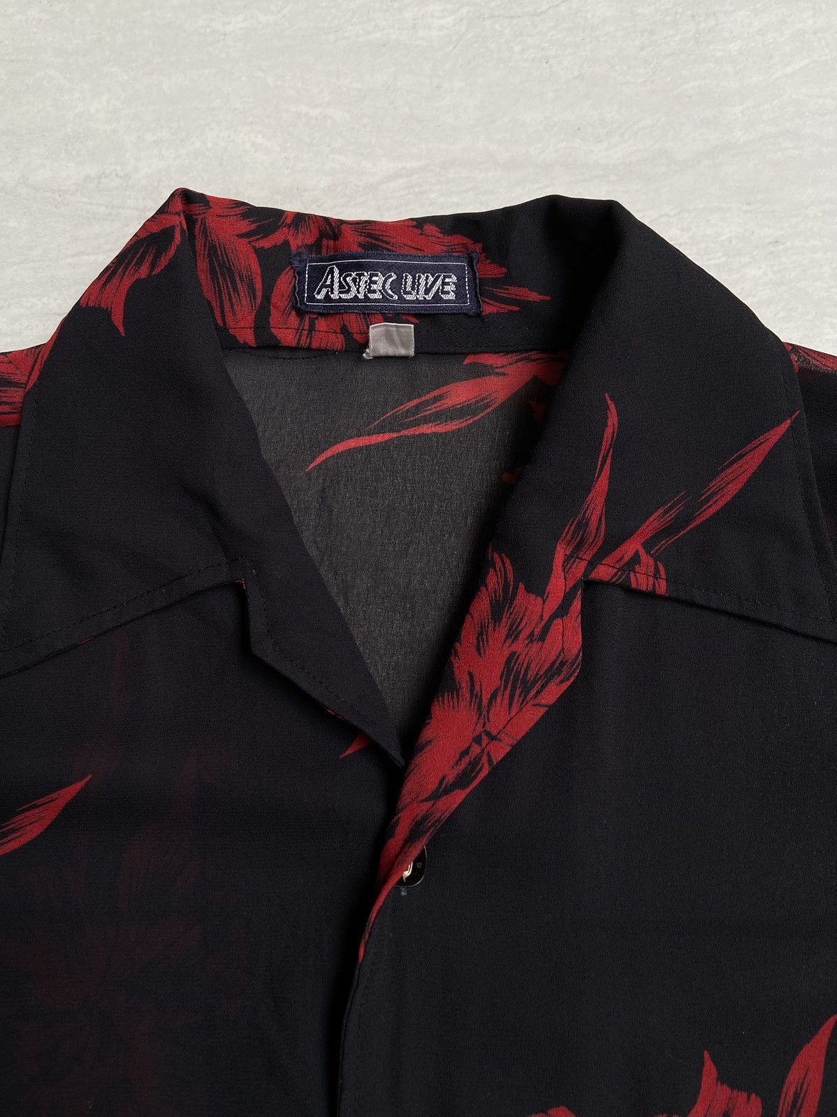 Designer × Japanese Brand ASTEC LIVE Black Flower Motive Shirt Size US S / EU 44-46 / 1 - 10 Thumbnail