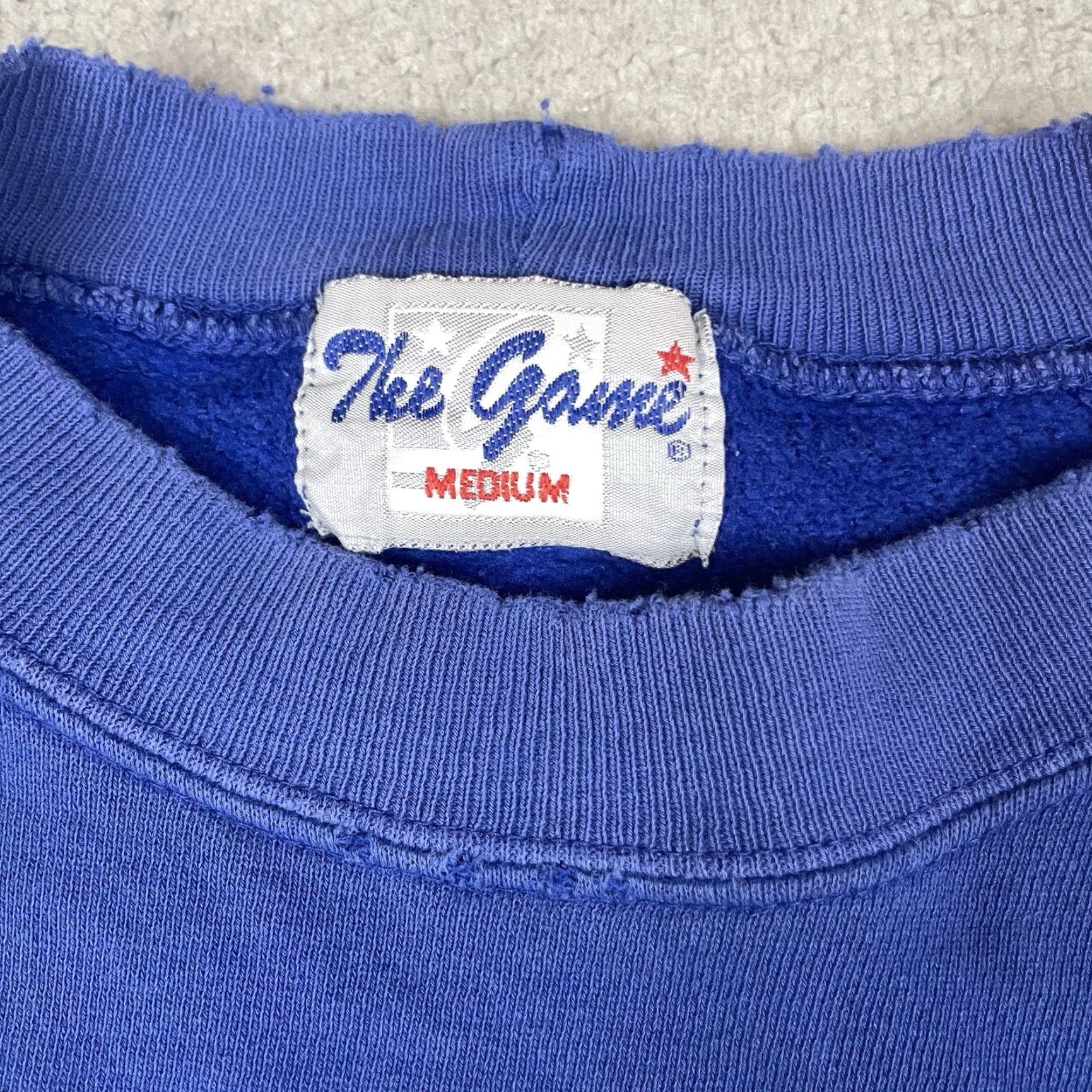 MLB VINTAGE Kansas City Royals Sweatshirt Adult M Blue Baseball MLB Distressed The Game Crew Neck Long Sleeve Embroidered Logo (White) Size US M / EU 48-50 / 2 - 4 Thumbnail
