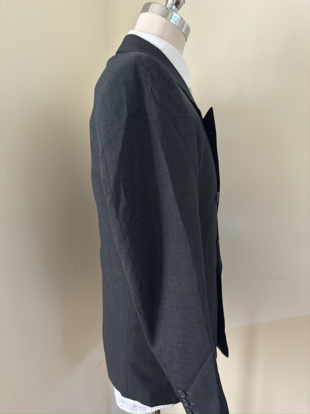 Yves Saint Laurent Yves Saint Laurent Made in France DB Peak Lapel Blazer 40R Size 40R - 5 Thumbnail
