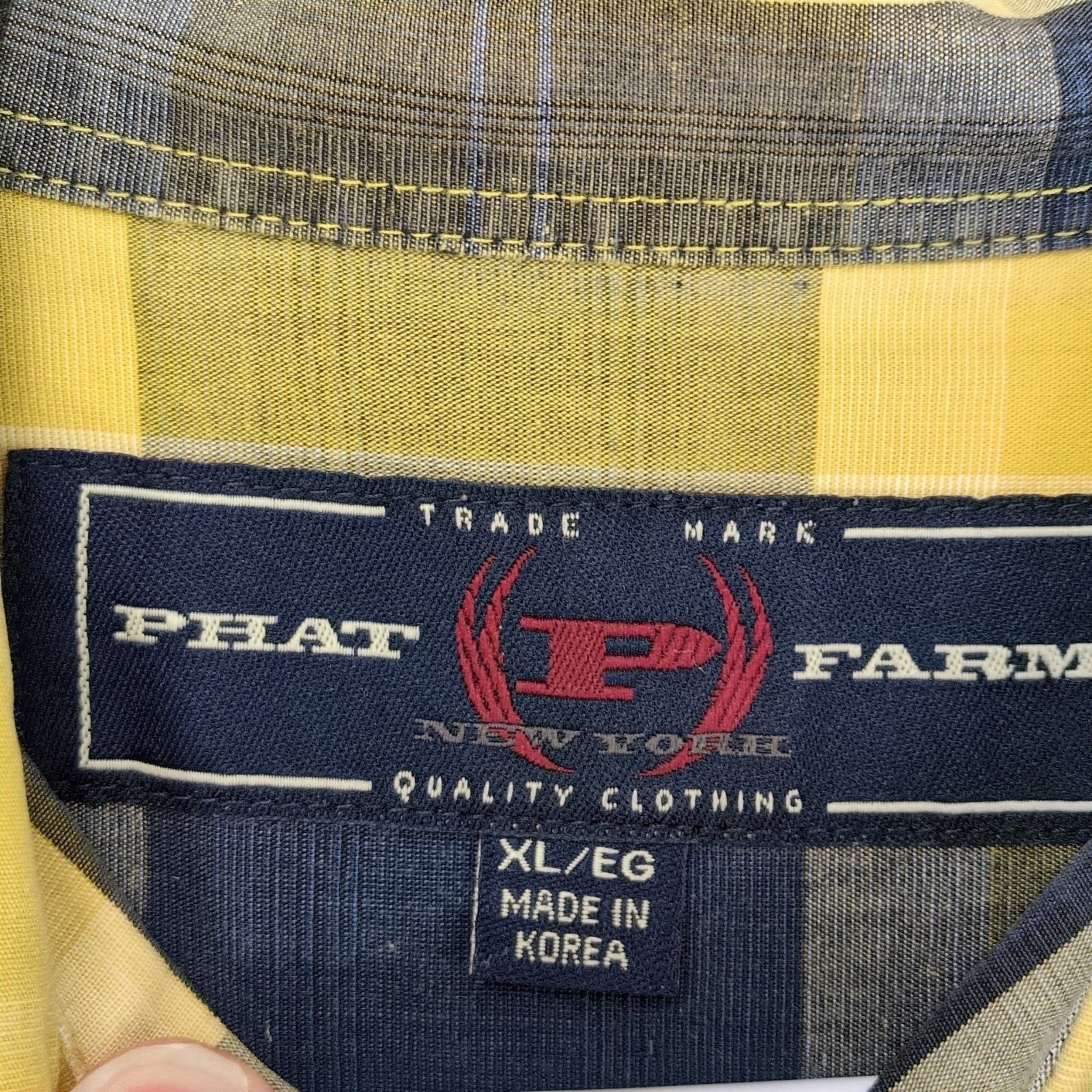 Phat Farm Vtg Y2K Phat Farm Men's XL Plaid Button Up Shirt Size US XL / EU 56 / 4 - 4 Thumbnail