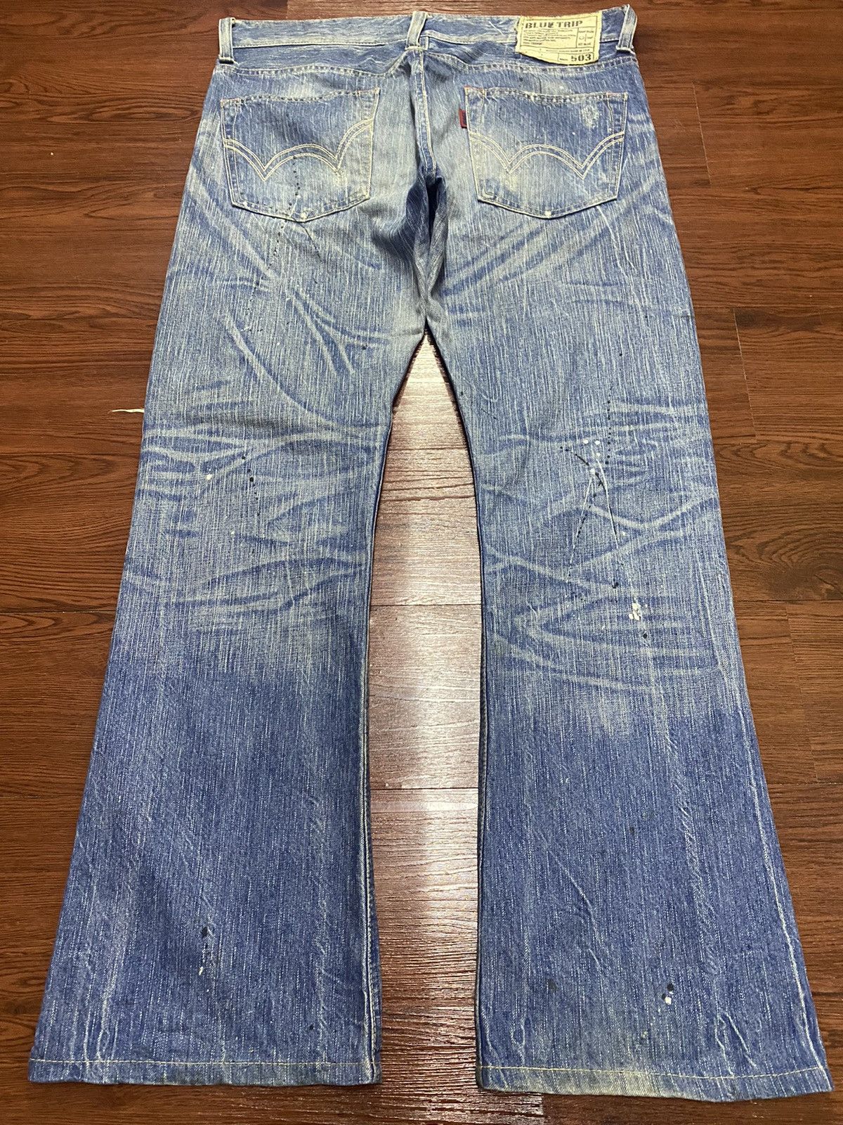 Japanese Brand Vintage Japanese Brand Edwin Blue Trip Flare Jeans Size US 37 - 2 Thumbnail