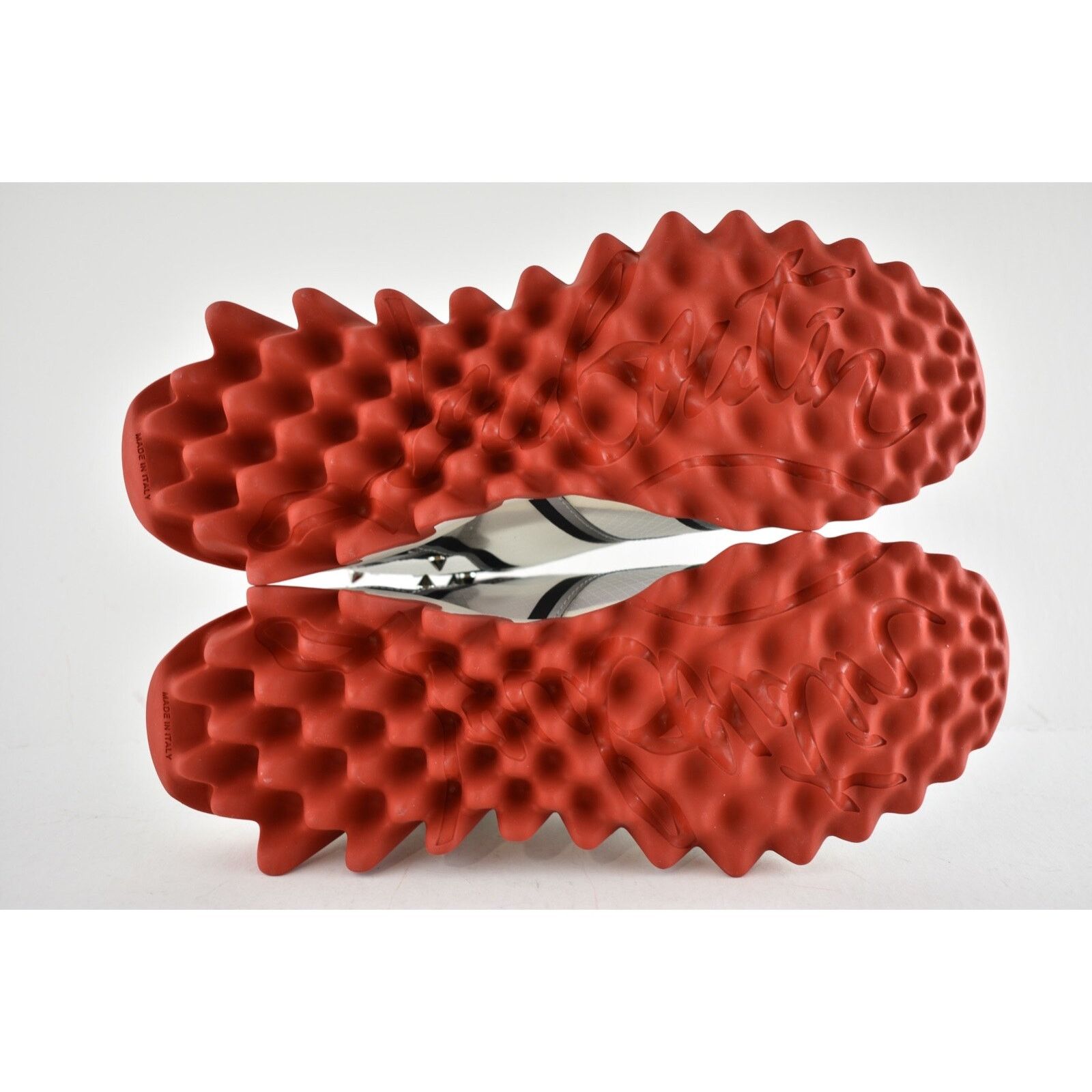 Christian Louboutin Sharkina Flat Silver Black Red Platform Low Top Sneaker 36.5 Size US 6.5 / IT 36.5 - 12 Thumbnail