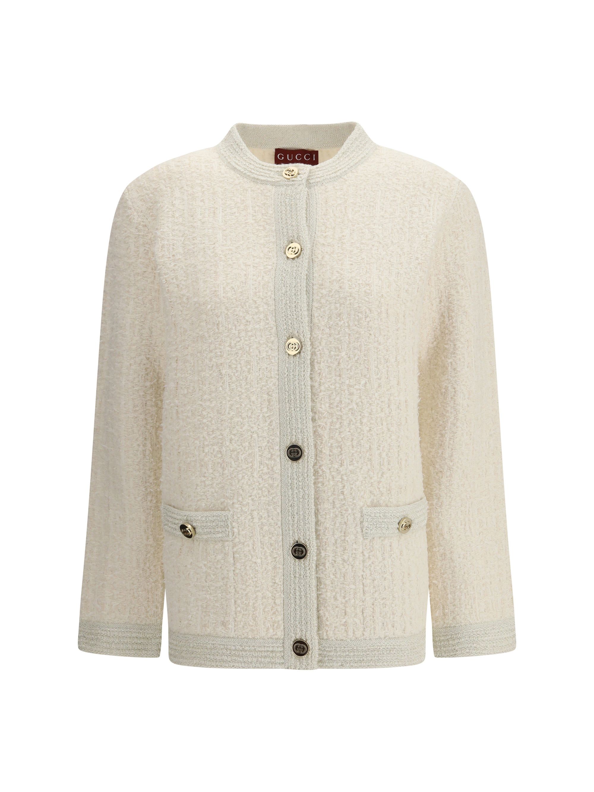Gucci Bouclé lamé wool Cardigan Size XS / US 0-2 / IT 36-38 - 1 Thumbnail