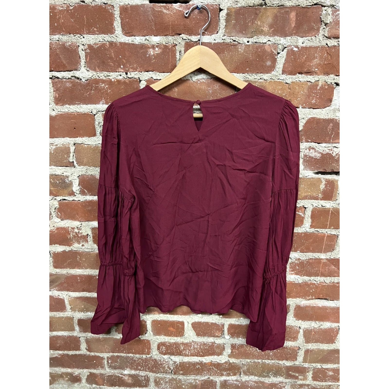 Club Monaco Club Monaco Blouse Womens Red Long Sleeve Size M Size M / US 6-8 / IT 42-44 - 2 Thumbnail