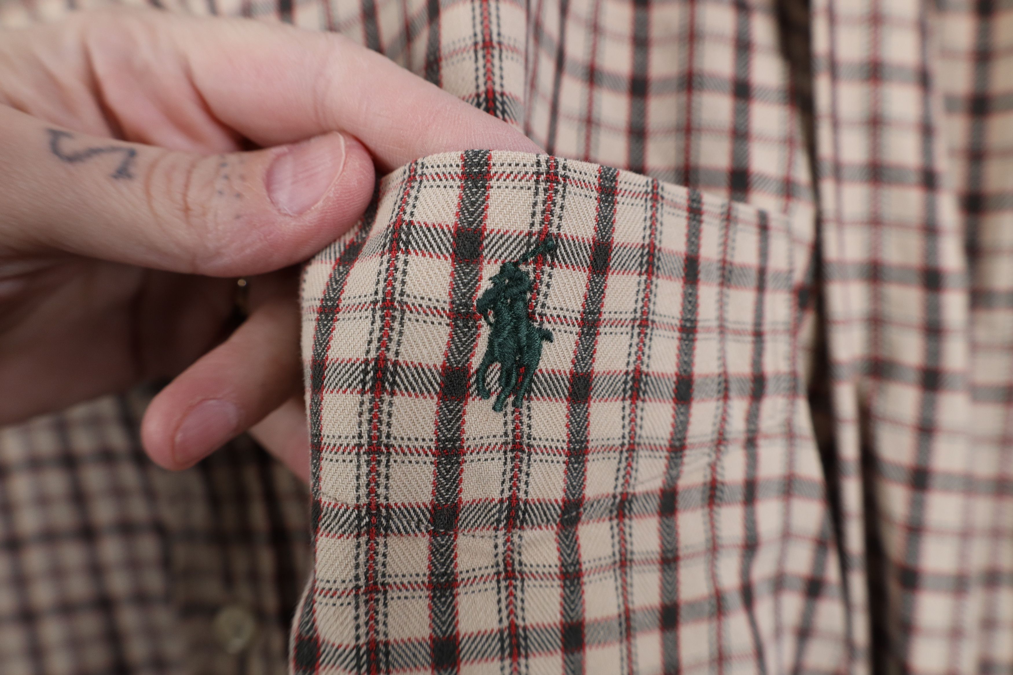 Ralph Lauren Vintage 90s Ralph Lauren Flannel Collared Button Down Shirt Size US XL / EU 56 / 4 - 4 Thumbnail