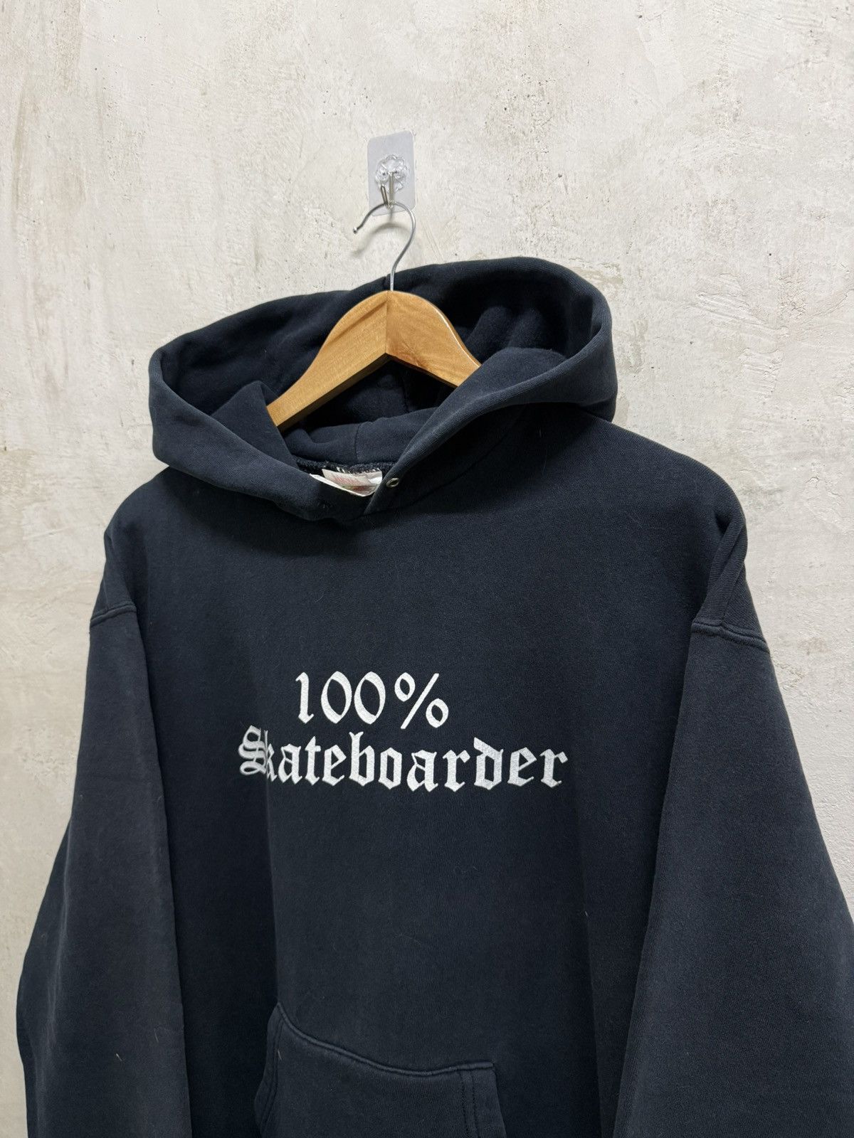 Fruit Of The Loom Vintage 90s 100% Skateboarder Pull Over Hoodie Size US L / EU 52-54 / 3 - 3 Thumbnail