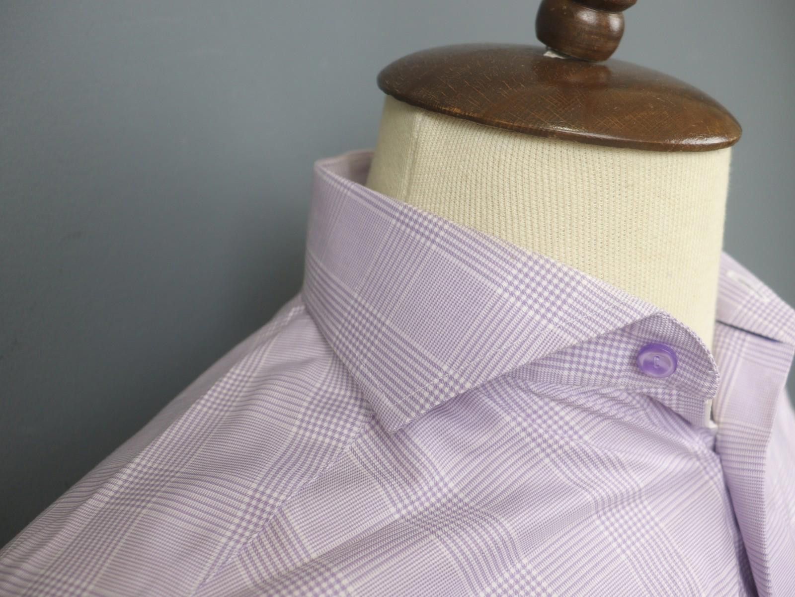 Eton Eton Pink Cotton Plaid Collared Dress Shirt Size 39 Size 38R - 5 Thumbnail