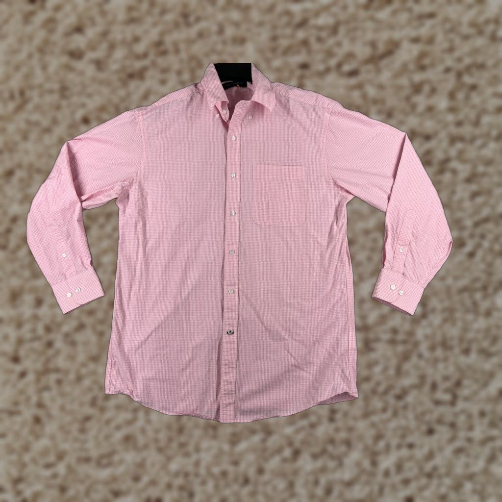 Tommy Hilfiger Tommy Hilfiger Button-Up Shirt Men 15.5 Pink Plaid Long Sleeve Regular Fit Size US M / EU 48-50 / 2 - 1 Thumbnail