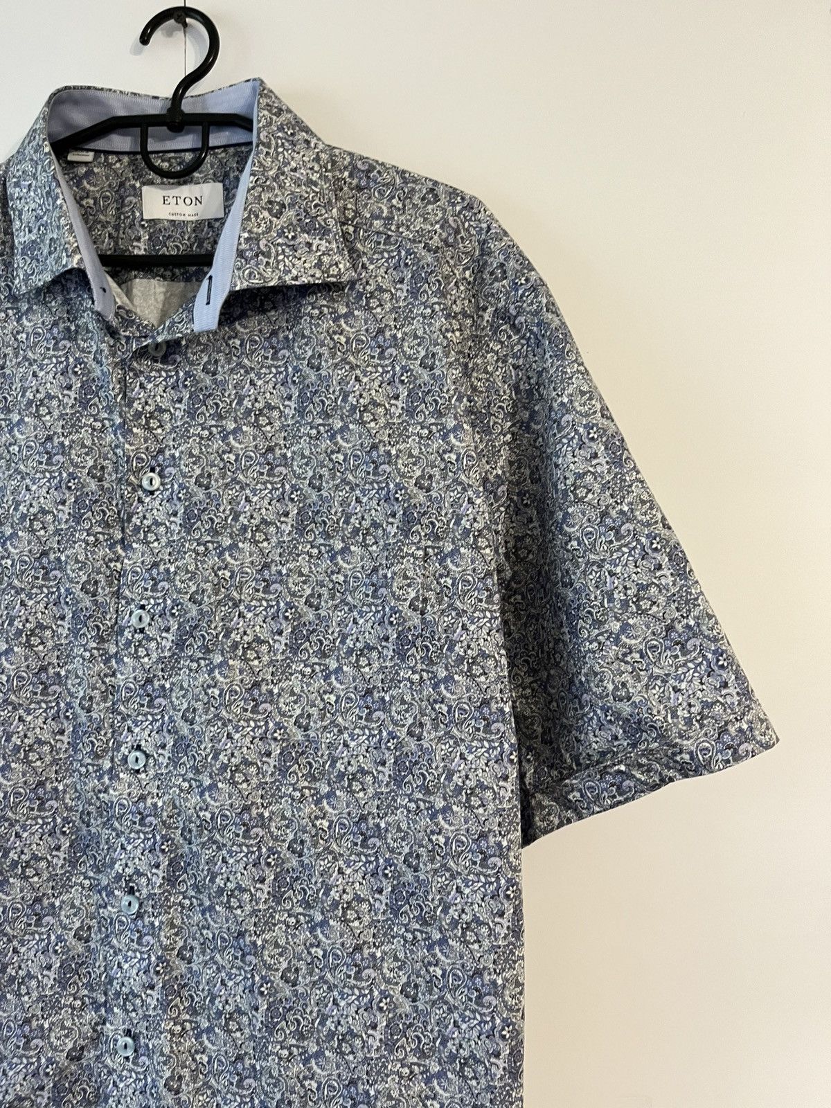 Eton Eton Cotton Paisley Short Sleeve Shirt Button Up Size US XXL / EU 58 / 5 - 3 Thumbnail