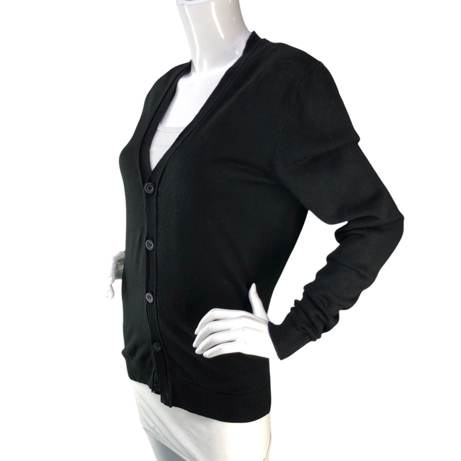 River Island River Island Size S Cardigan Grandpa Sweater Knit Black Size S / US 4 / IT 40 - 4 Thumbnail