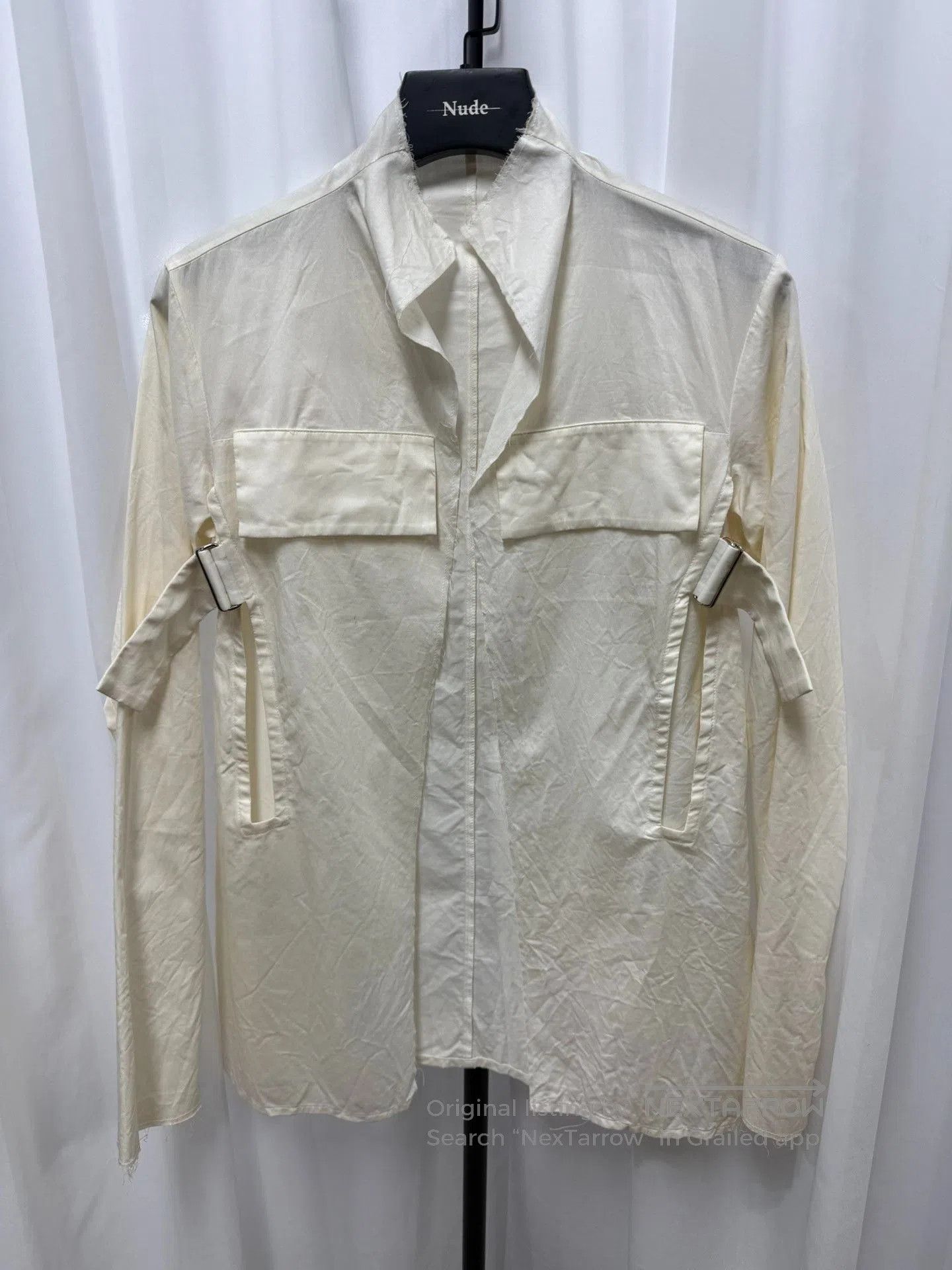 Yohji Yamamoto Yohji Yamamoto Main Line Distressed Silk Blend Shirt. Size US M / EU 48-50 / 2 - 1 Thumbnail