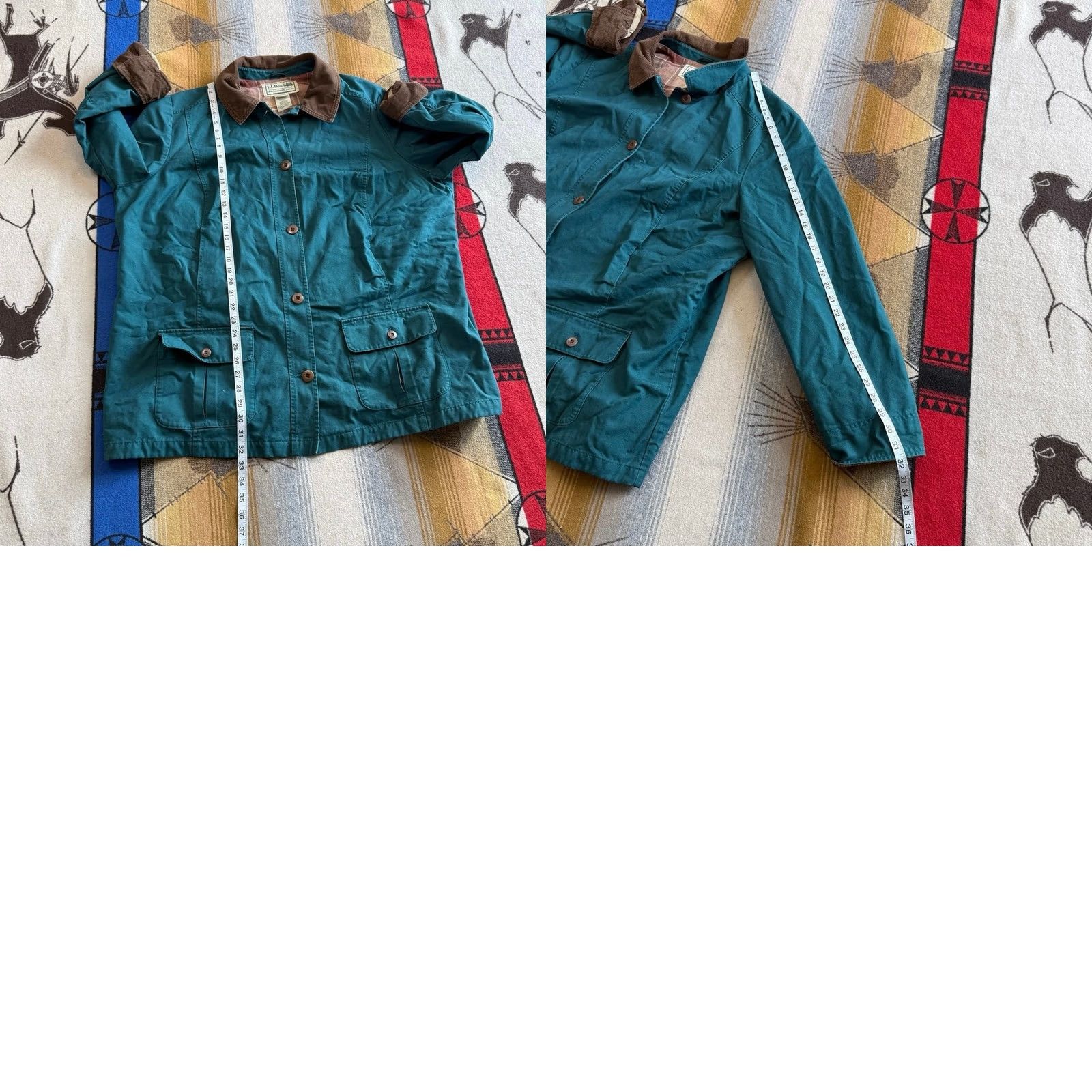 Vintage VINTAGE L.L. Bean Coat 3XL Teal Blue Corduroy Plaid Lined Womens Size XXL / US 16-18 / IT 52-54 - 8 Thumbnail