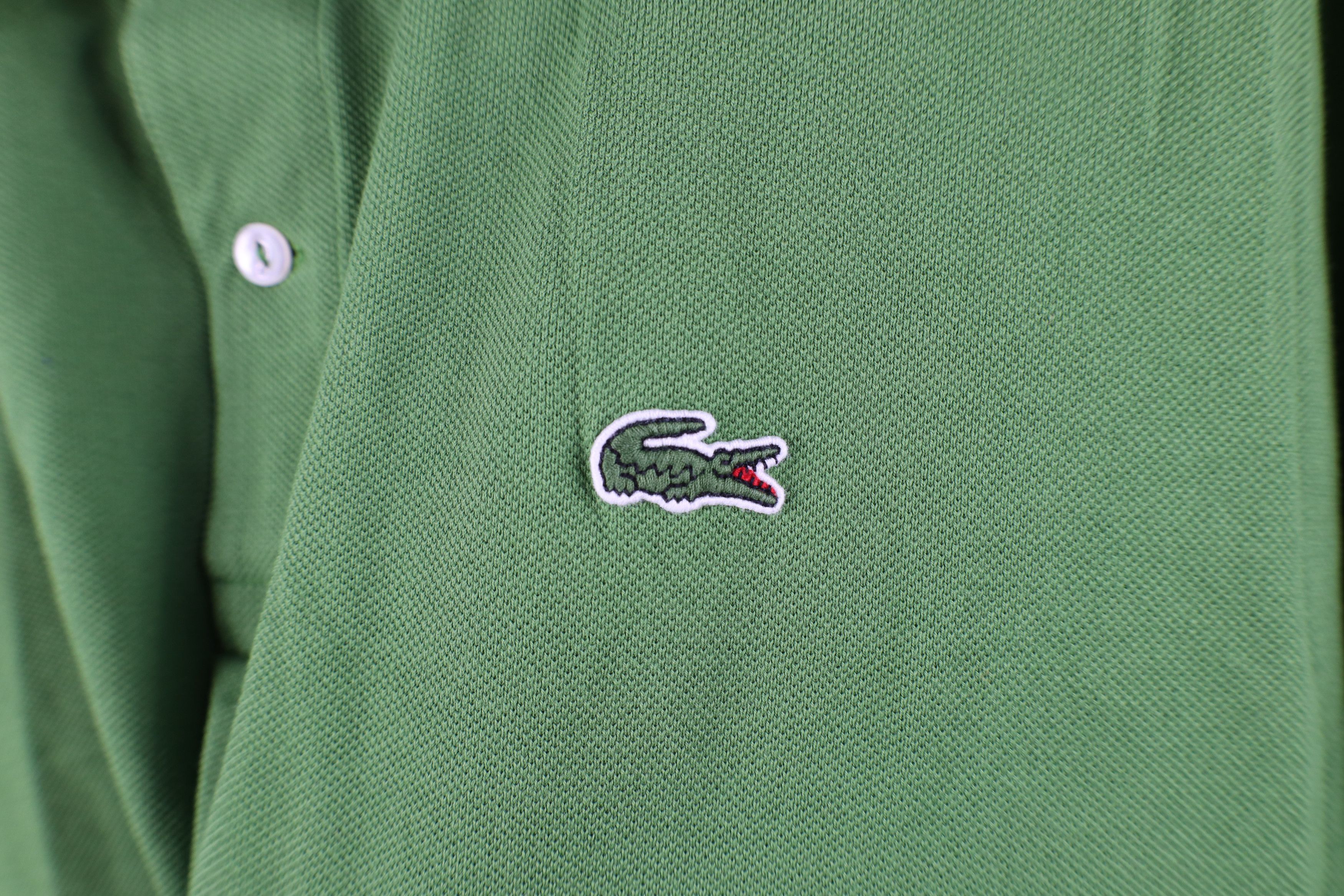 Lacoste Lacoste Classic Fit Croc Logo Collared Golf Polo Shirt Green Size US XXL / EU 58 / 5 - 4 Thumbnail