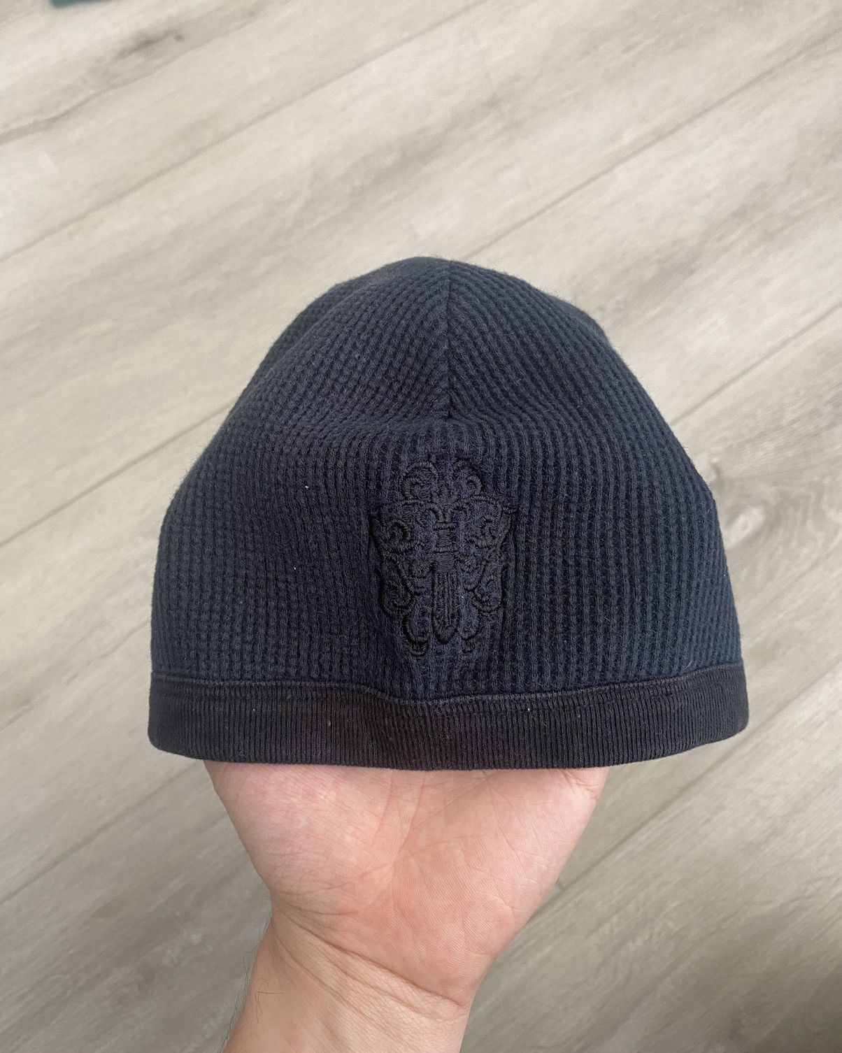 image of Chrome Hearts Vine Thermal Beanie in Black, Men's