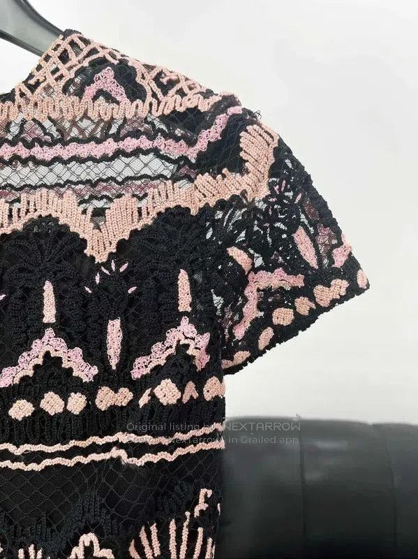 Valentino Valentino Summer Color-Blocked Lace Dress . Size XL / US 12-14 / IT 48-50 - 5 Thumbnail