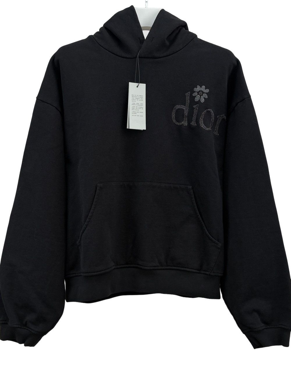 Dior × Hedi Slimane Dior Homme FORGET ME NOT black hoodie (size M