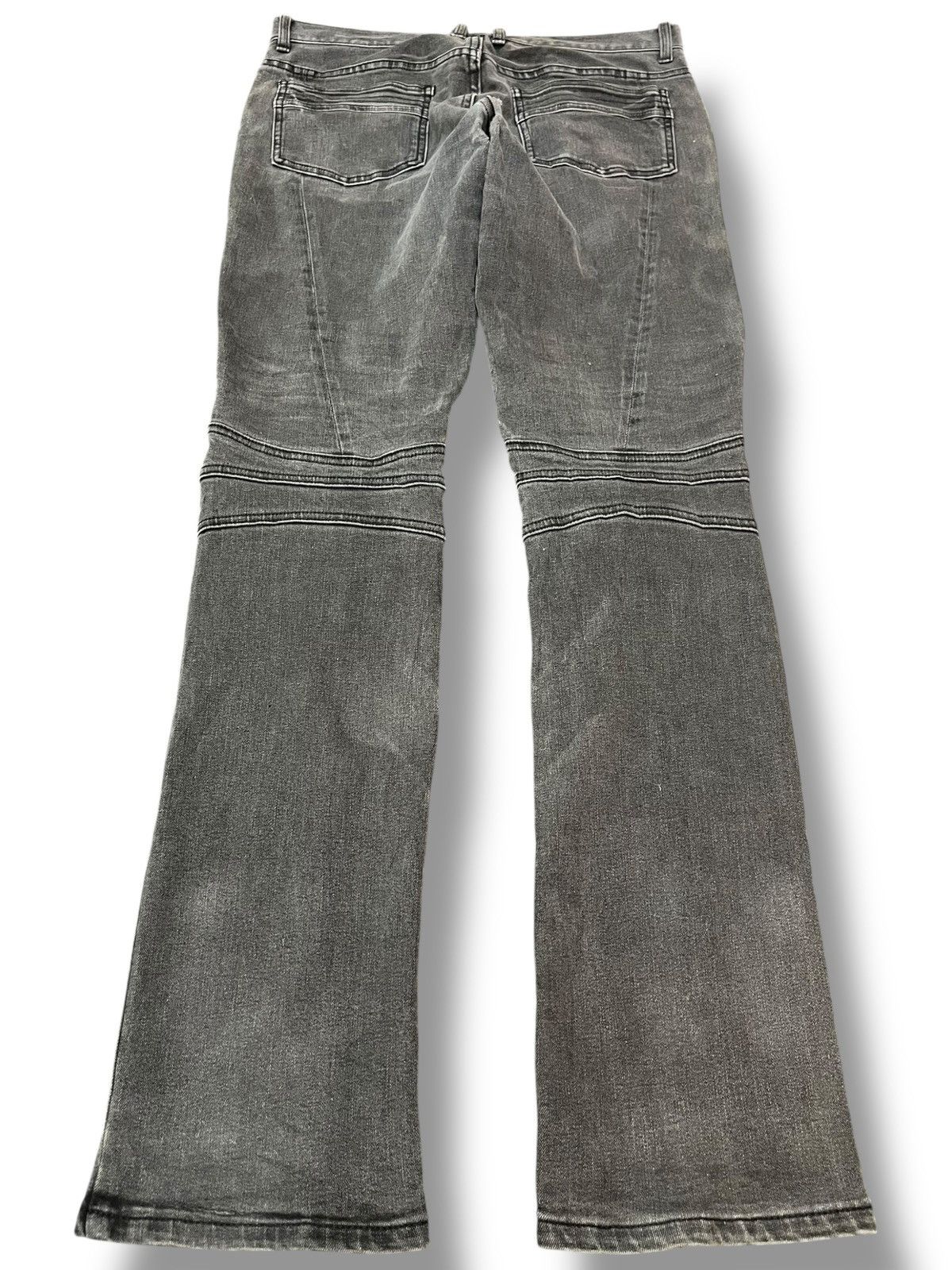 Schlussel Vintage Schlussel Multi Zipper Pocket Biker Denim Size US 33 - 8 Thumbnail