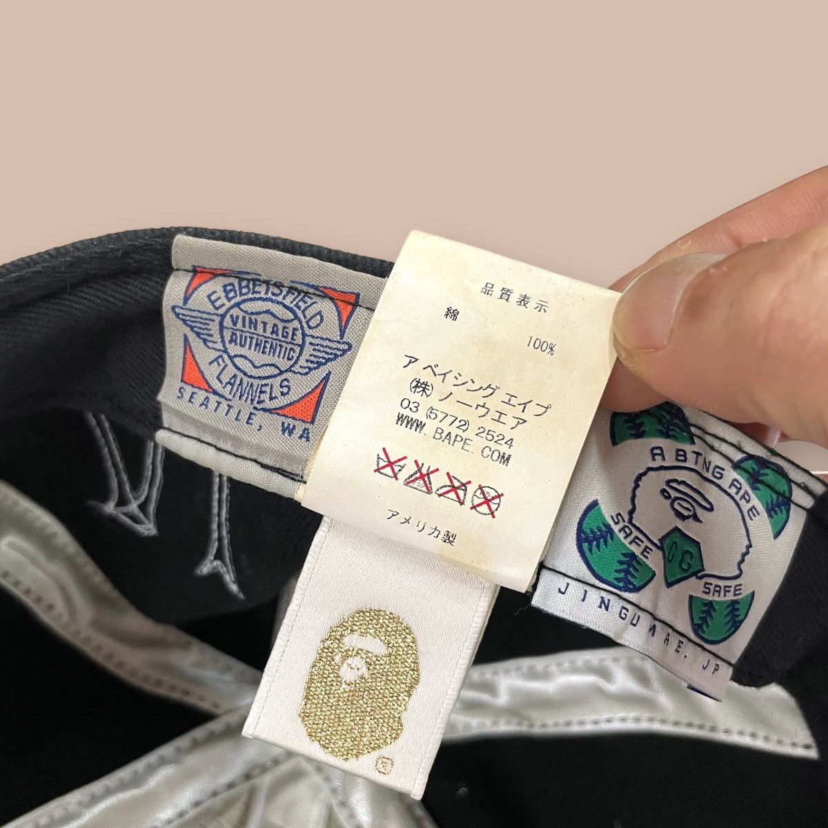 Bape × Ebbets Field Flannels Ebbets Field Flannels X Bape "ASNKA" Fitted Cap Size ONE SIZE - 10 Thumbnail