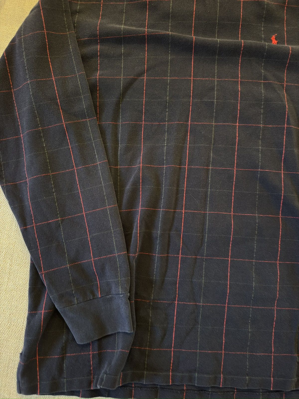 Polo Ralph Lauren × Vintage POLO RALPH LAUREN Vintage Check Cotton Turtleneck Sweater Size US XL / EU 56 / 4 - 6 Thumbnail